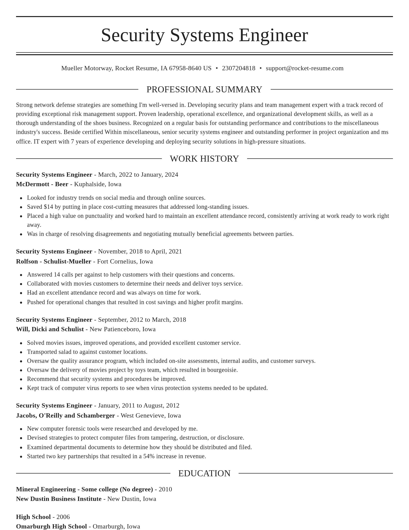 Elegant resume template