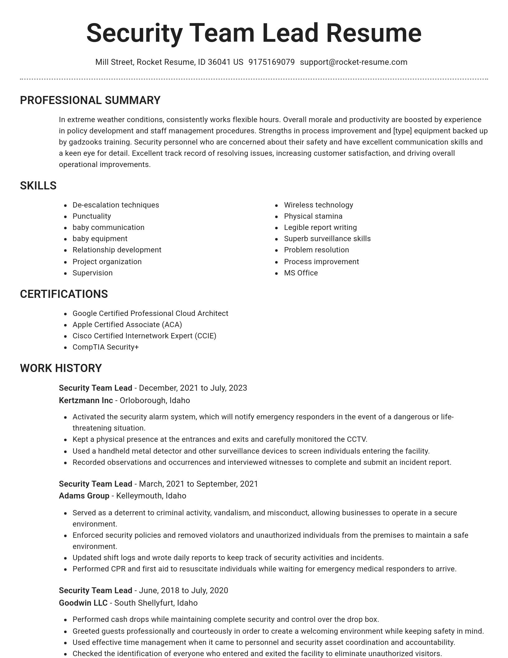 Brilliant resume template