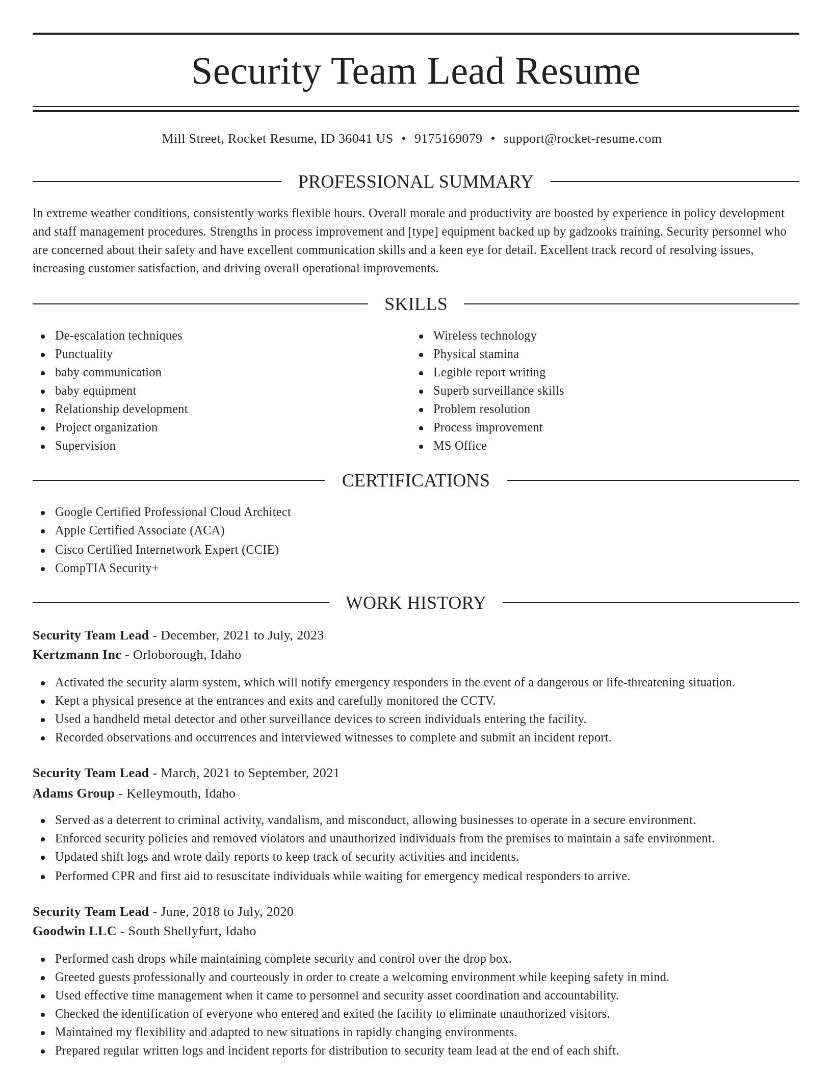 Elegant resume template