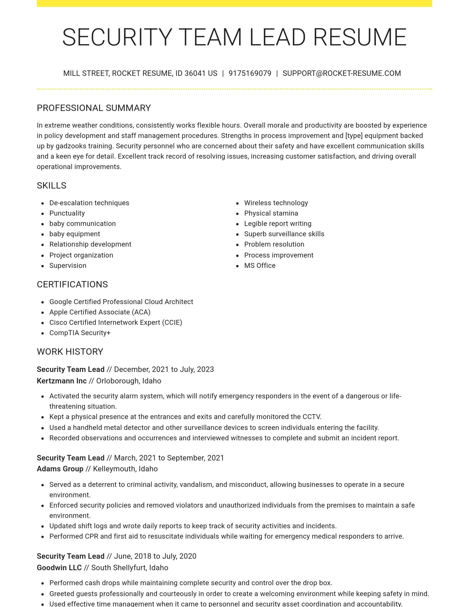 Grand resume template