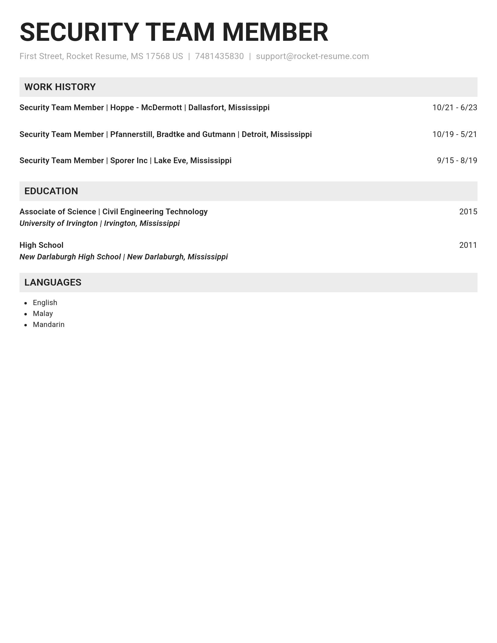 Genius resume template