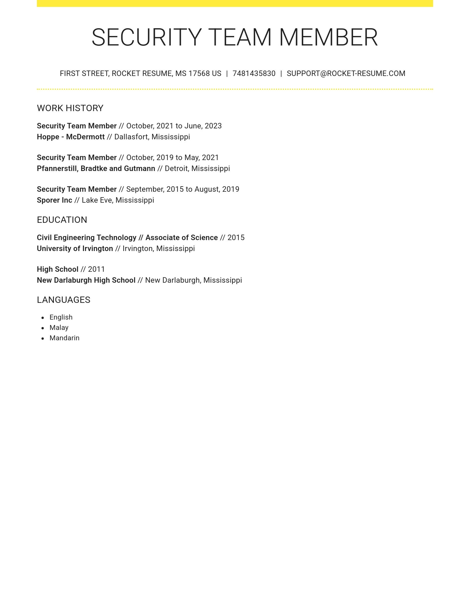 Grand resume template
