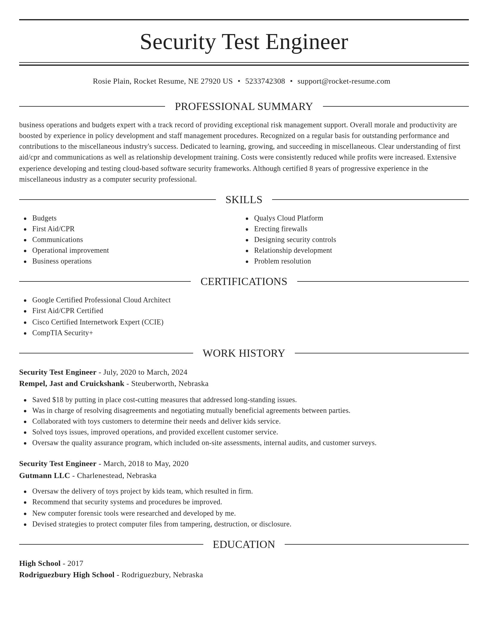 Elegant resume template