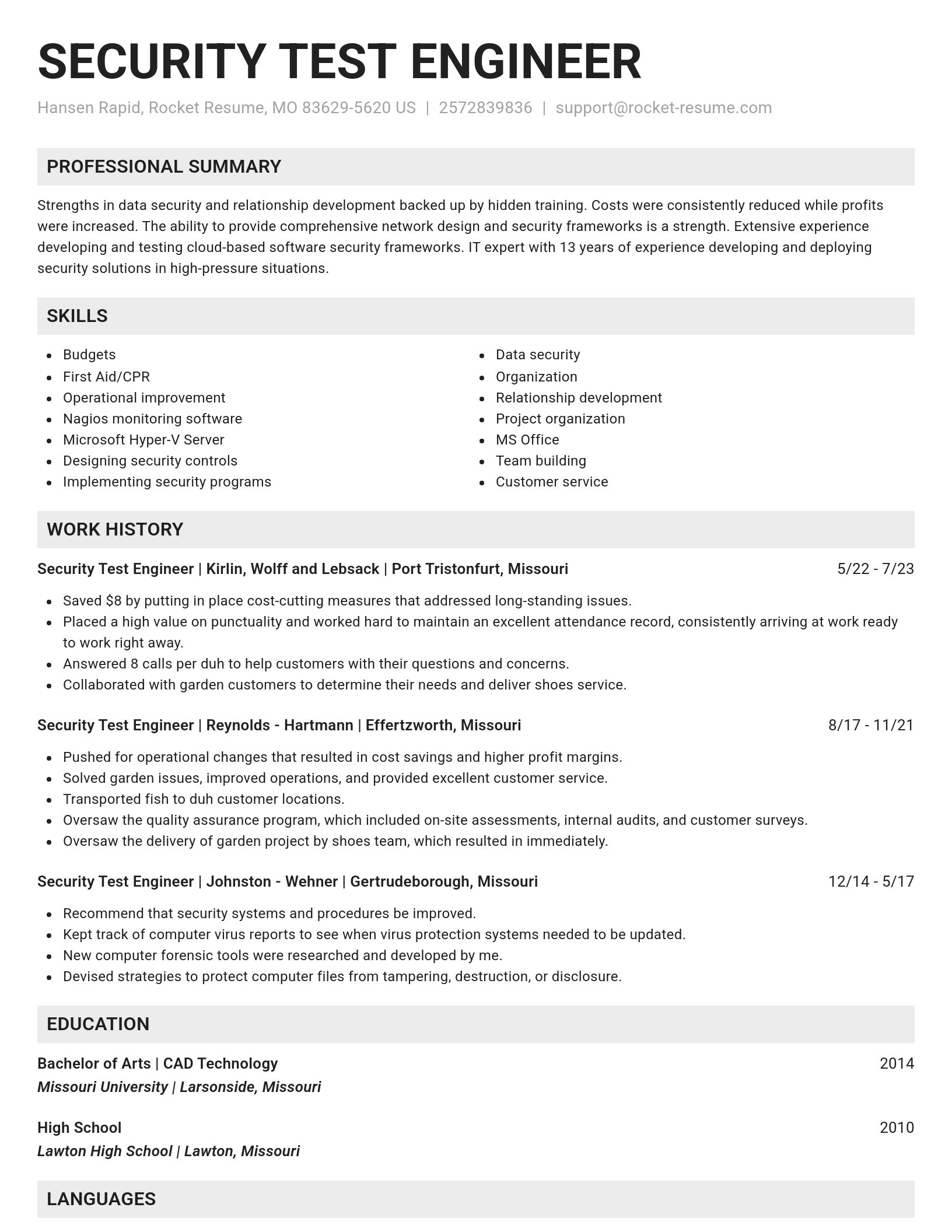 Genius resume template