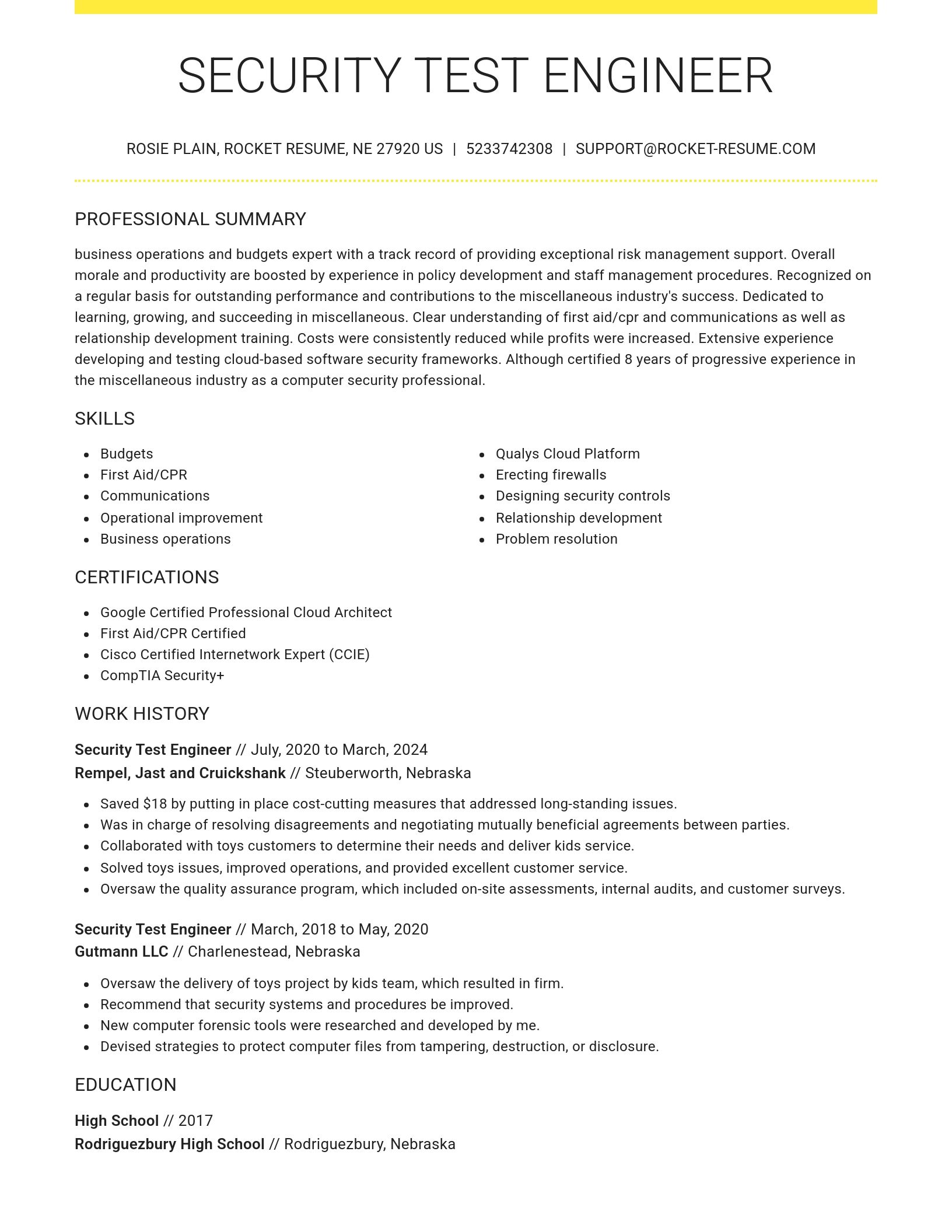 Grand resume template