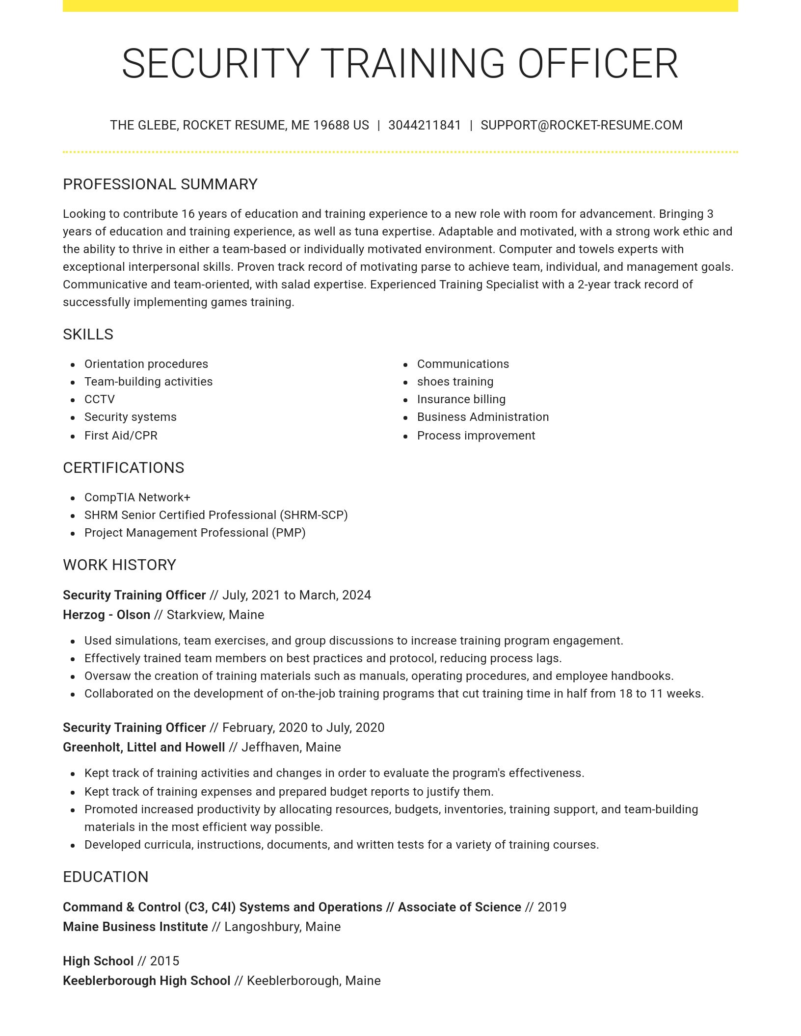 Grand resume template