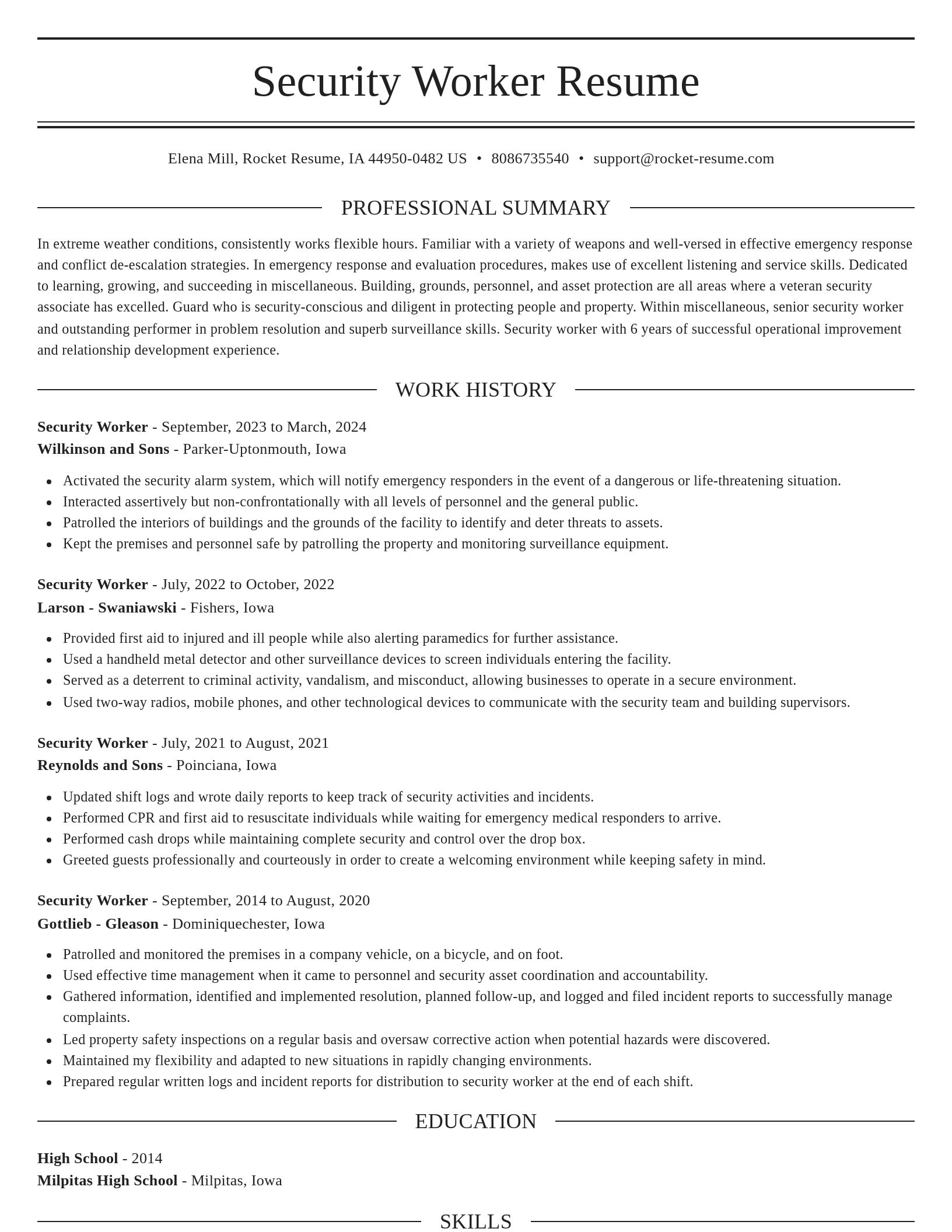 Elegant resume template