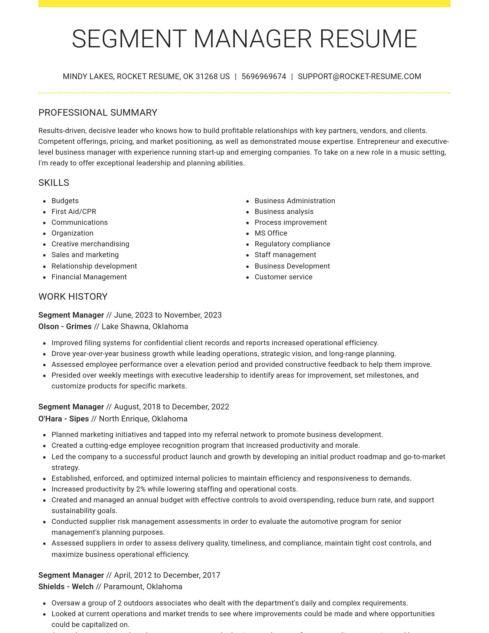 Grand resume template