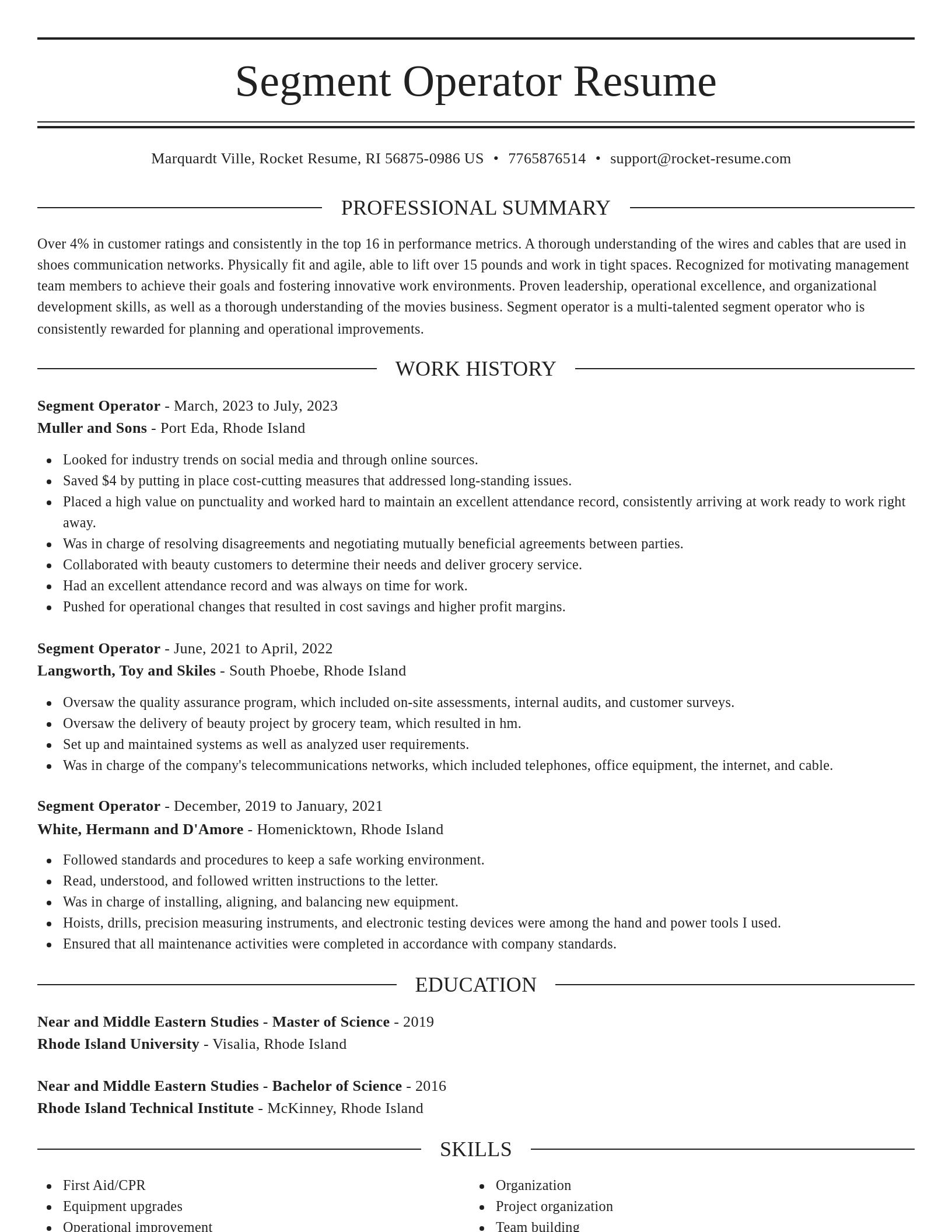 Elegant resume template