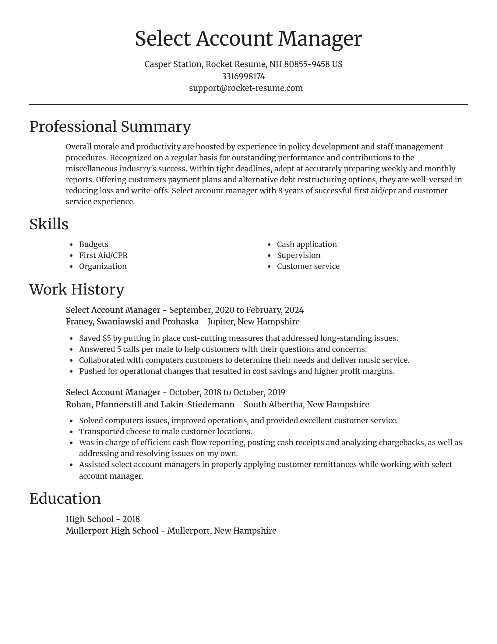 Focal Point resume template