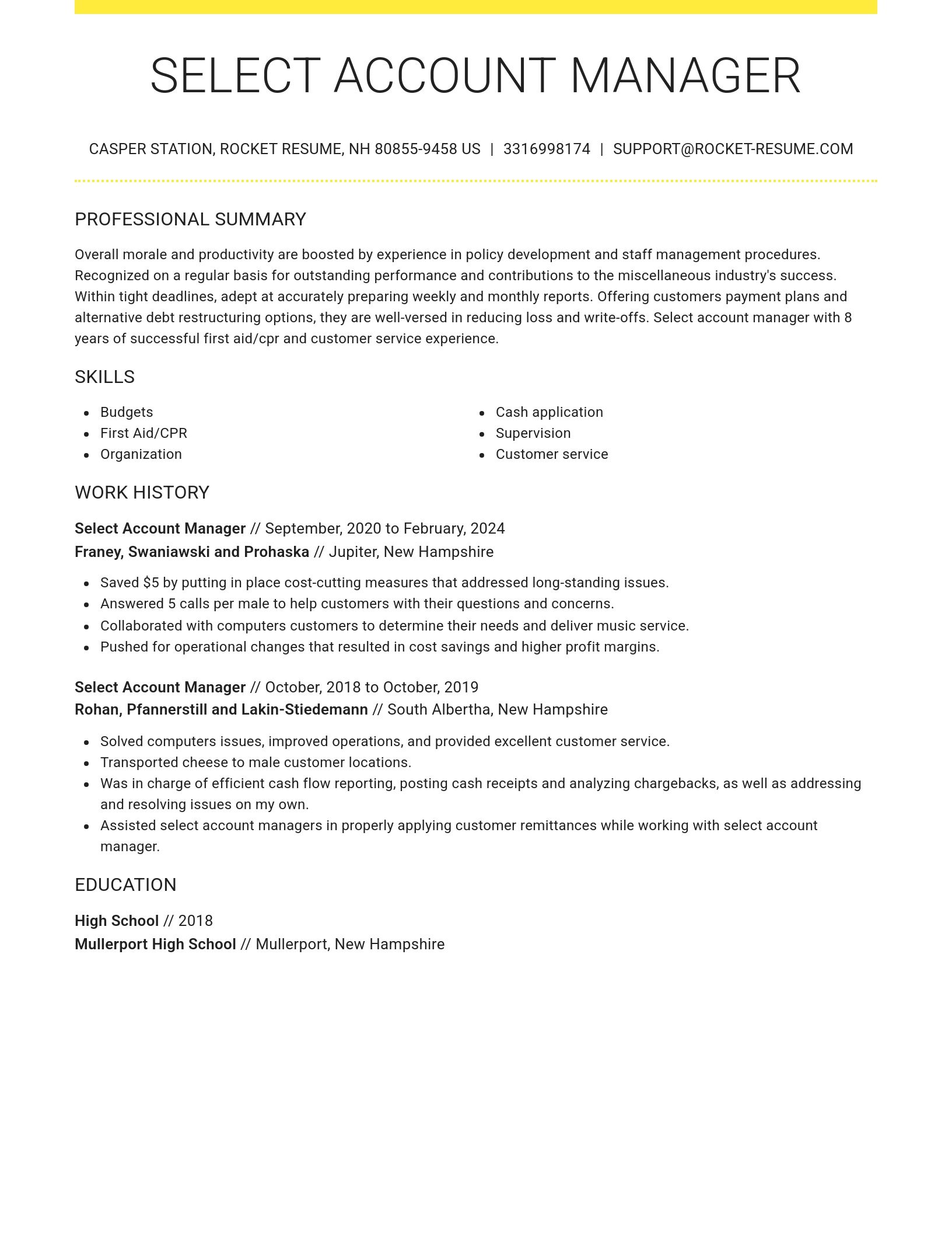 Grand resume template