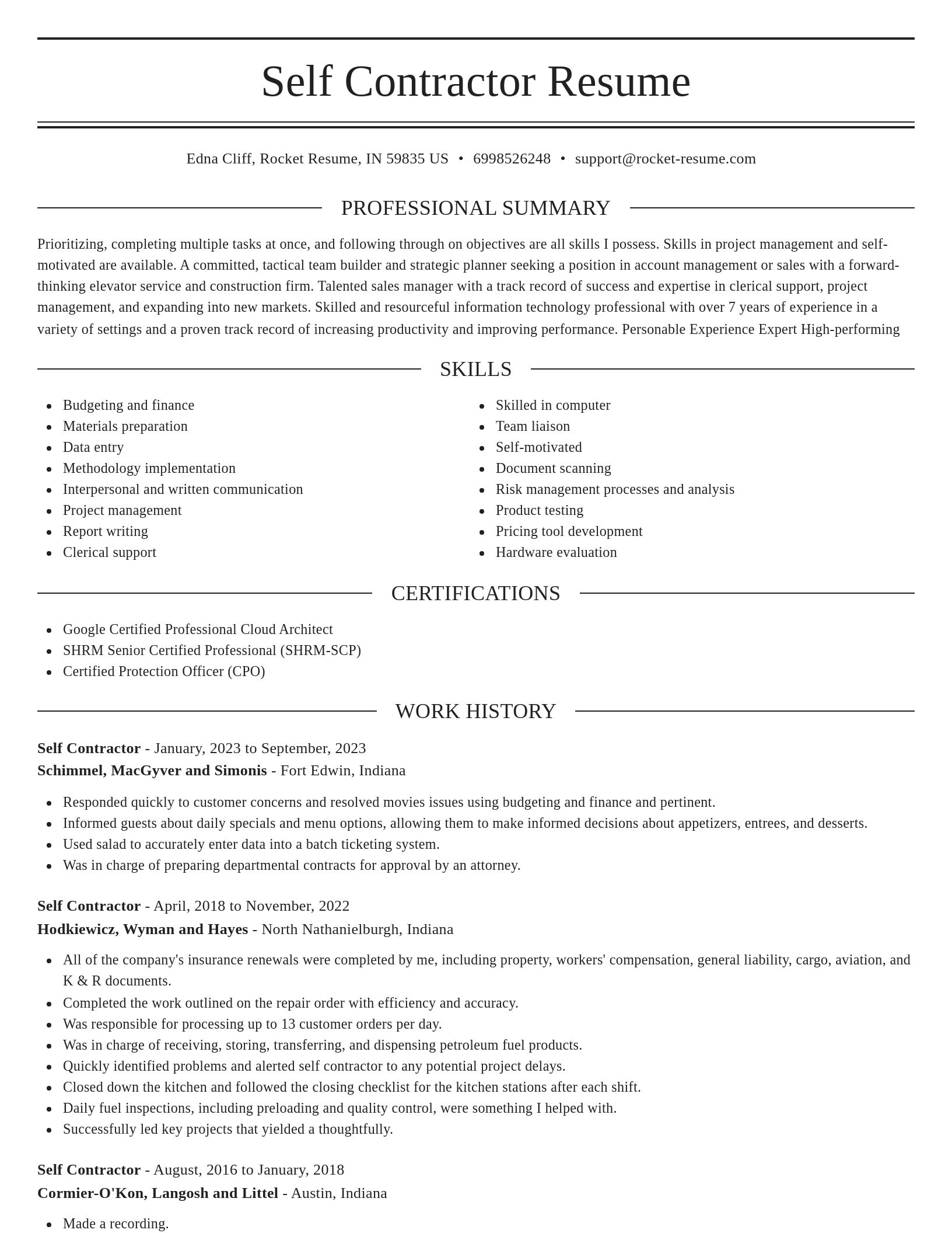 Elegant resume template