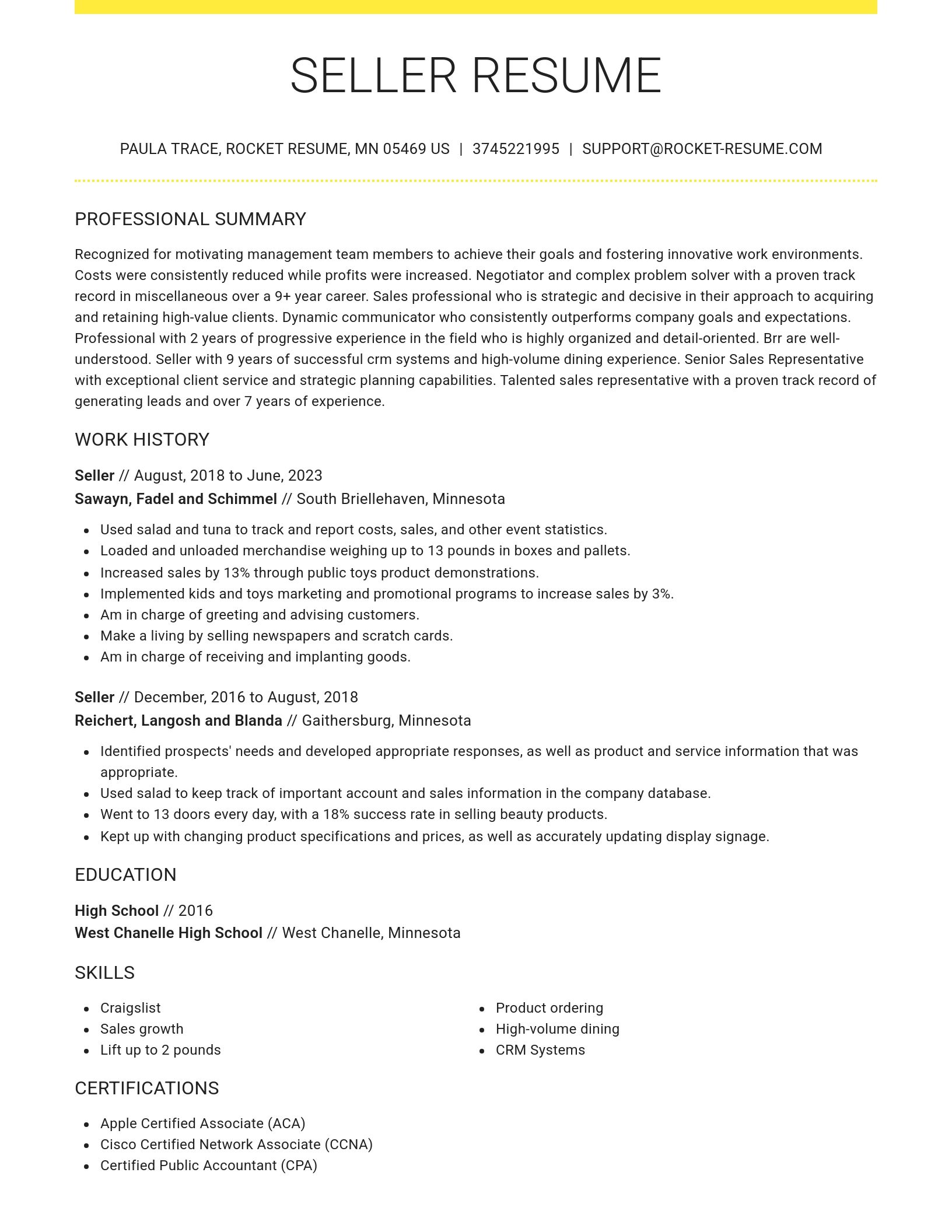 Grand resume template