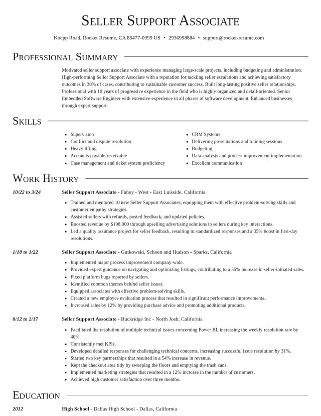 Director resume template