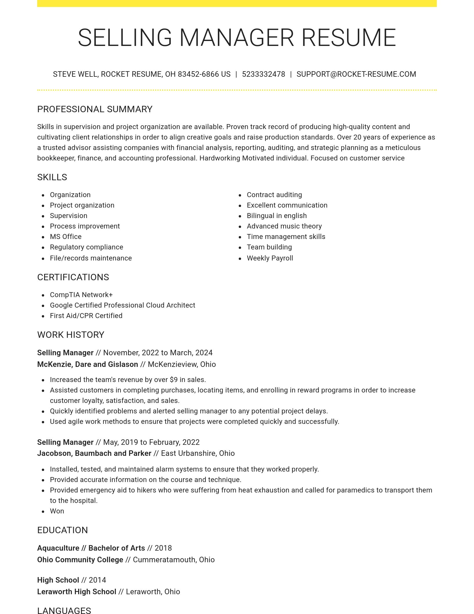 Grand resume template