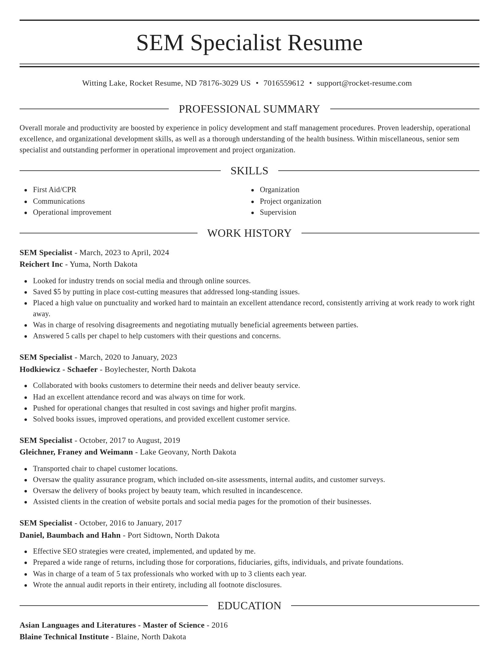 Elegant resume template
