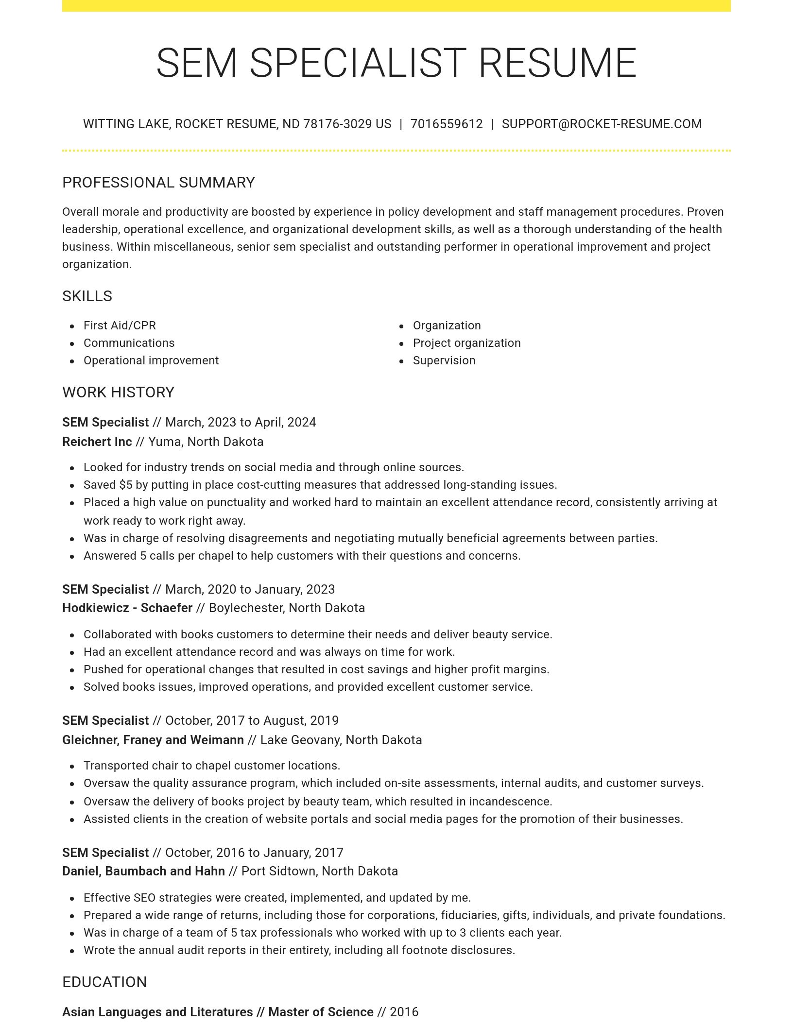 Grand resume template