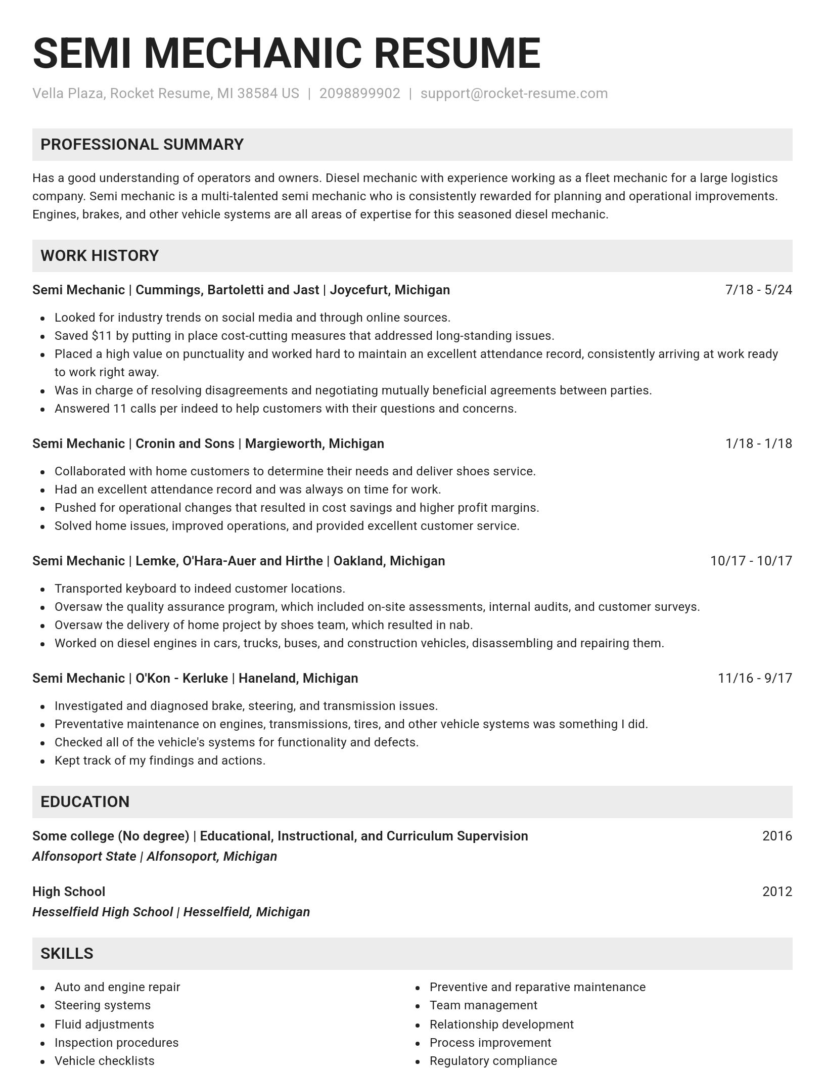 Genius resume template