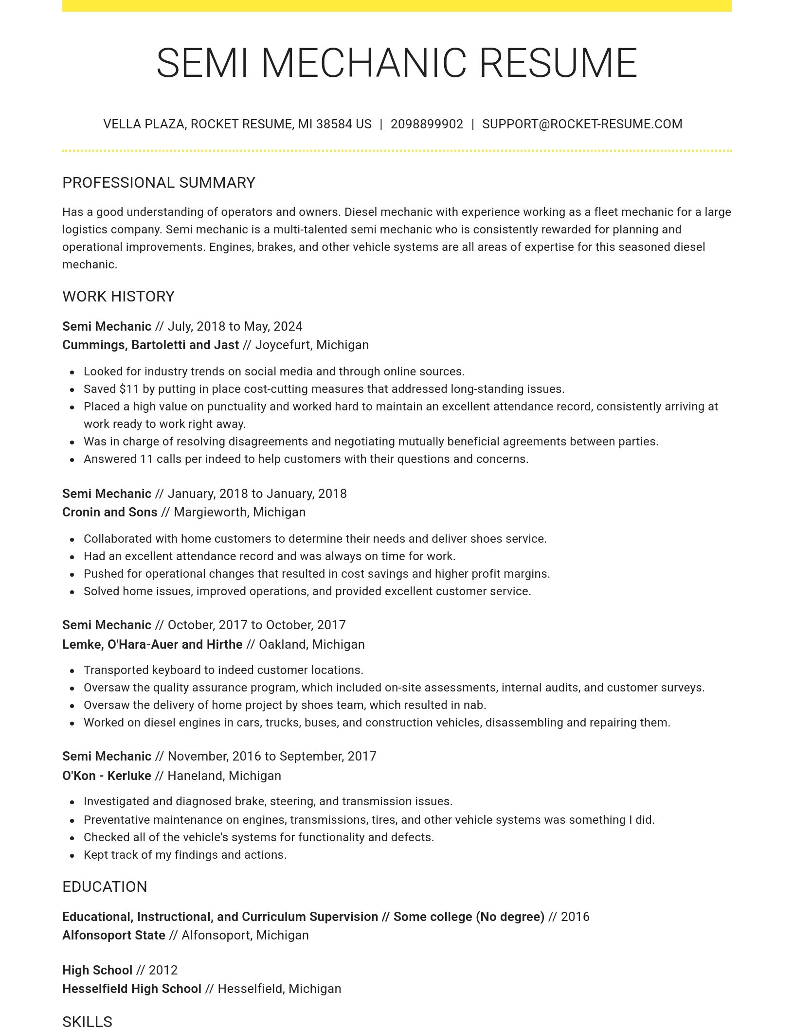 Grand resume template