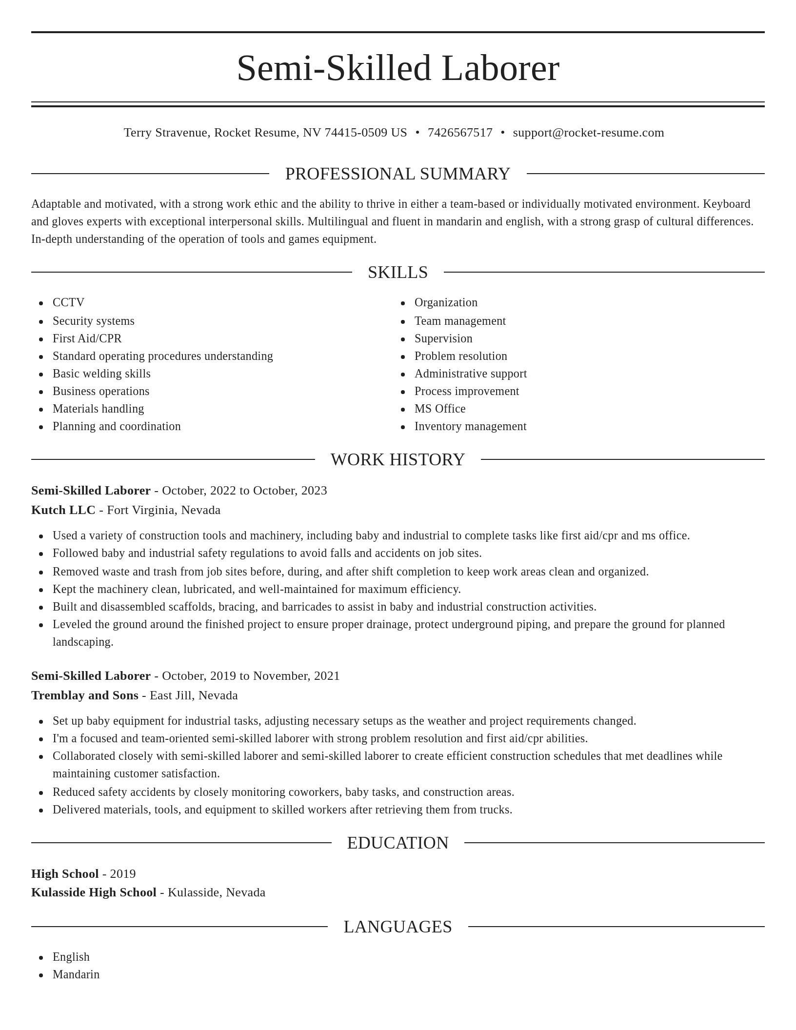 Elegant resume template