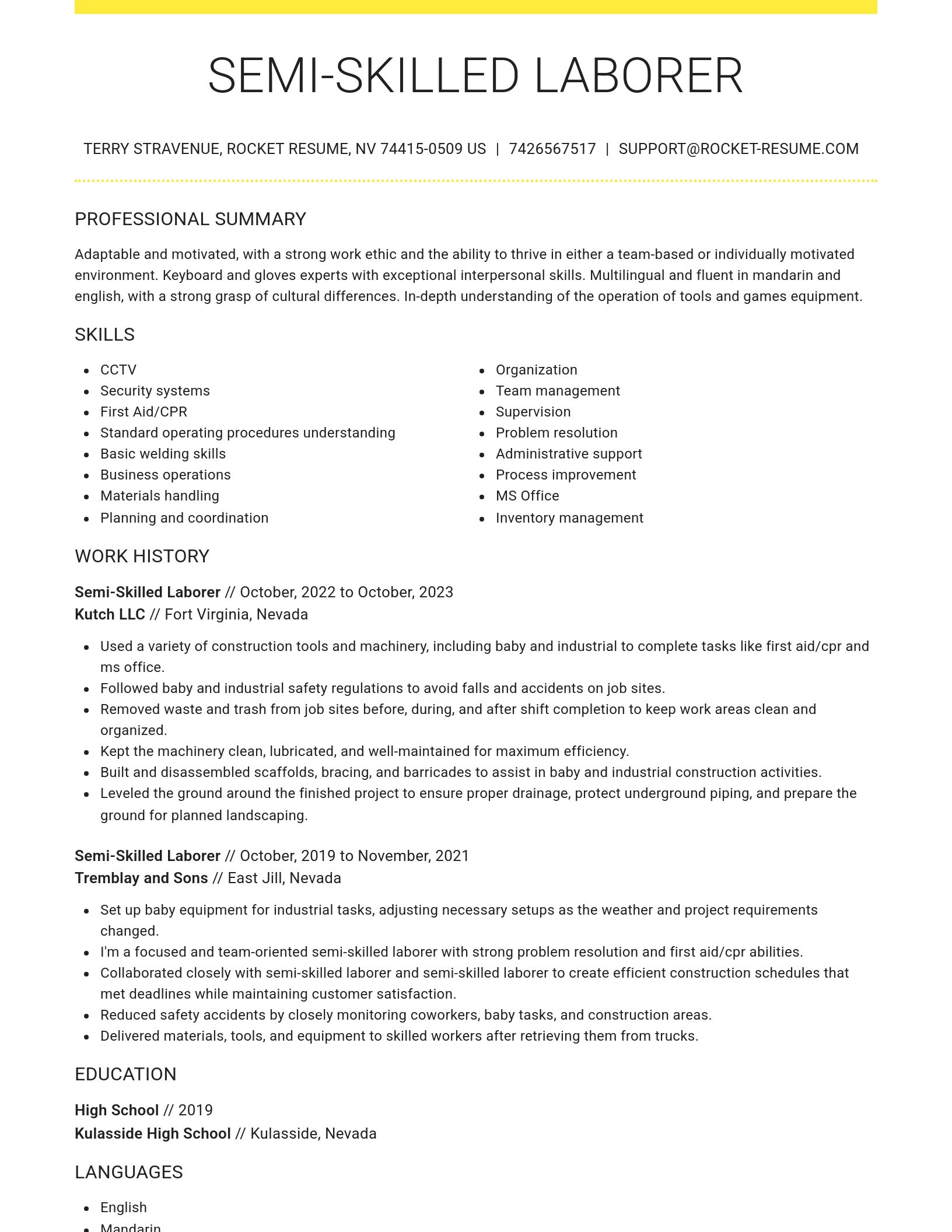 Grand resume template
