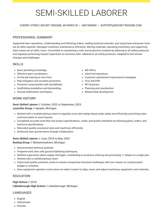 Grand resume template