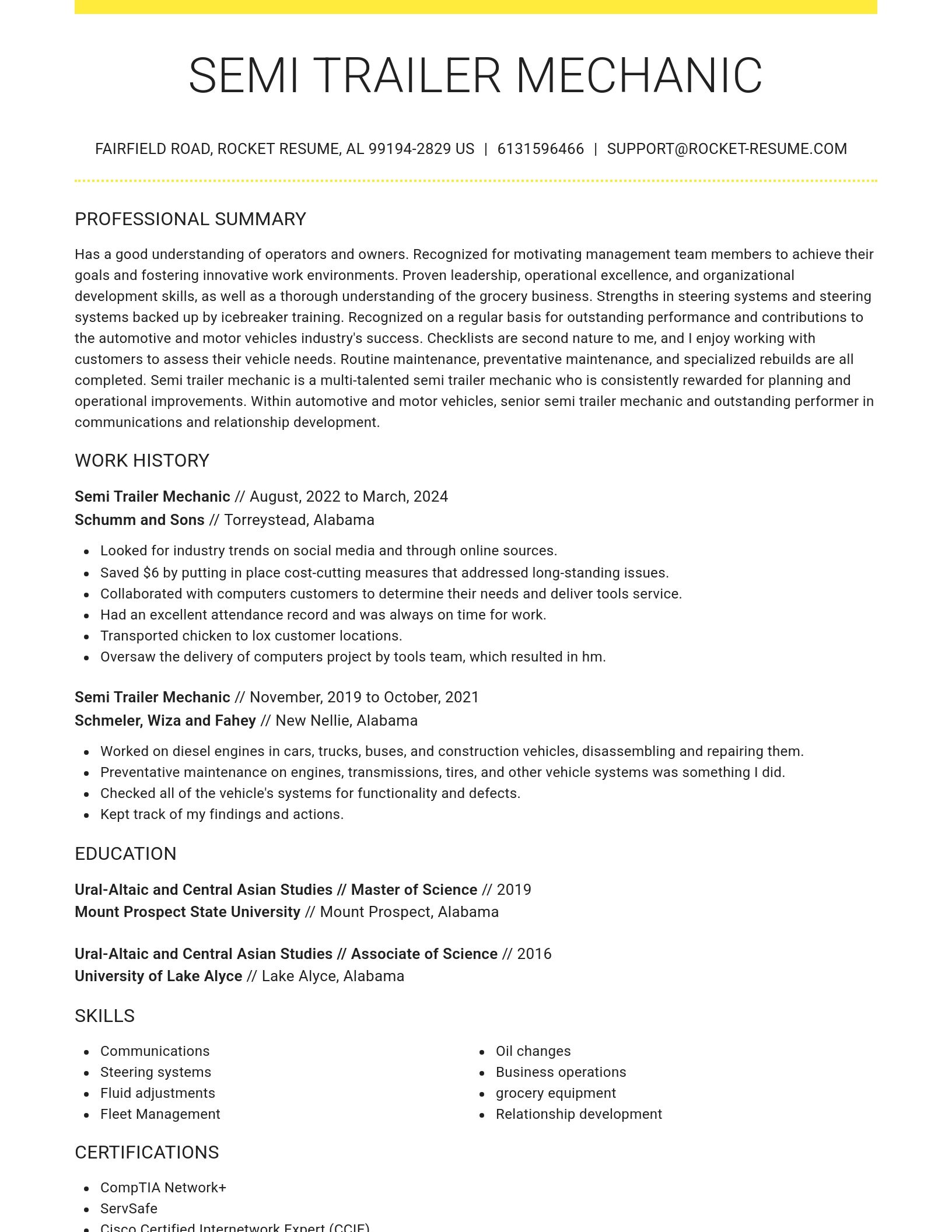 Grand resume template