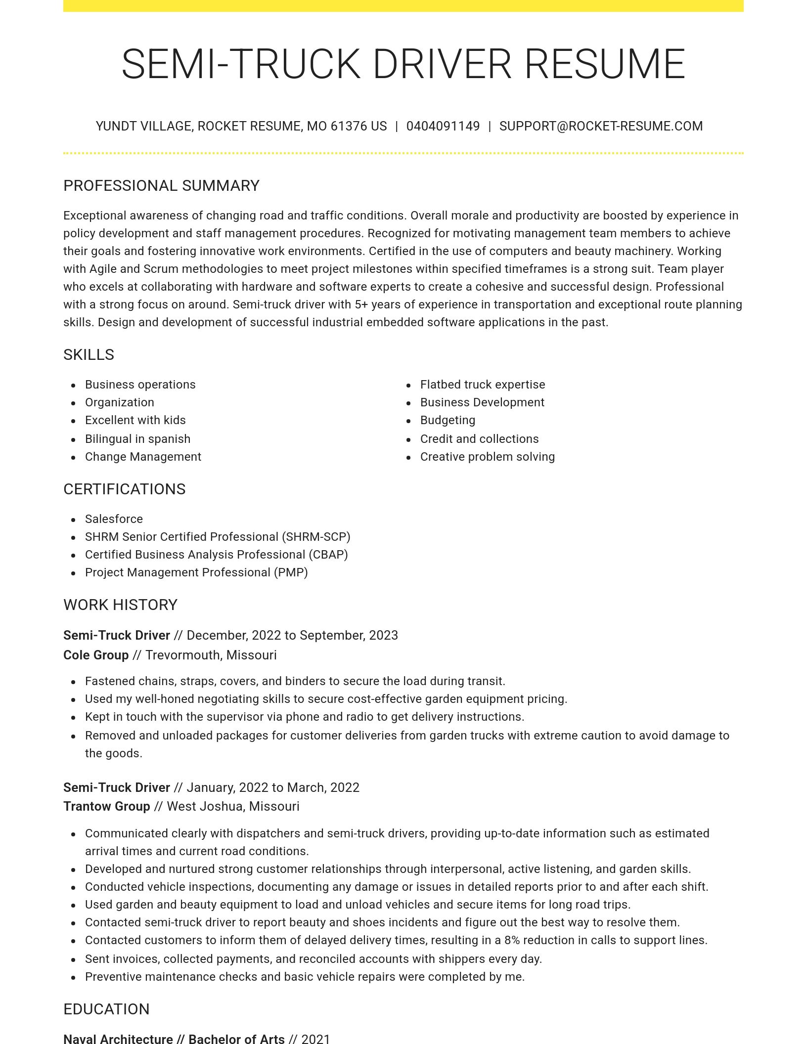Grand resume template