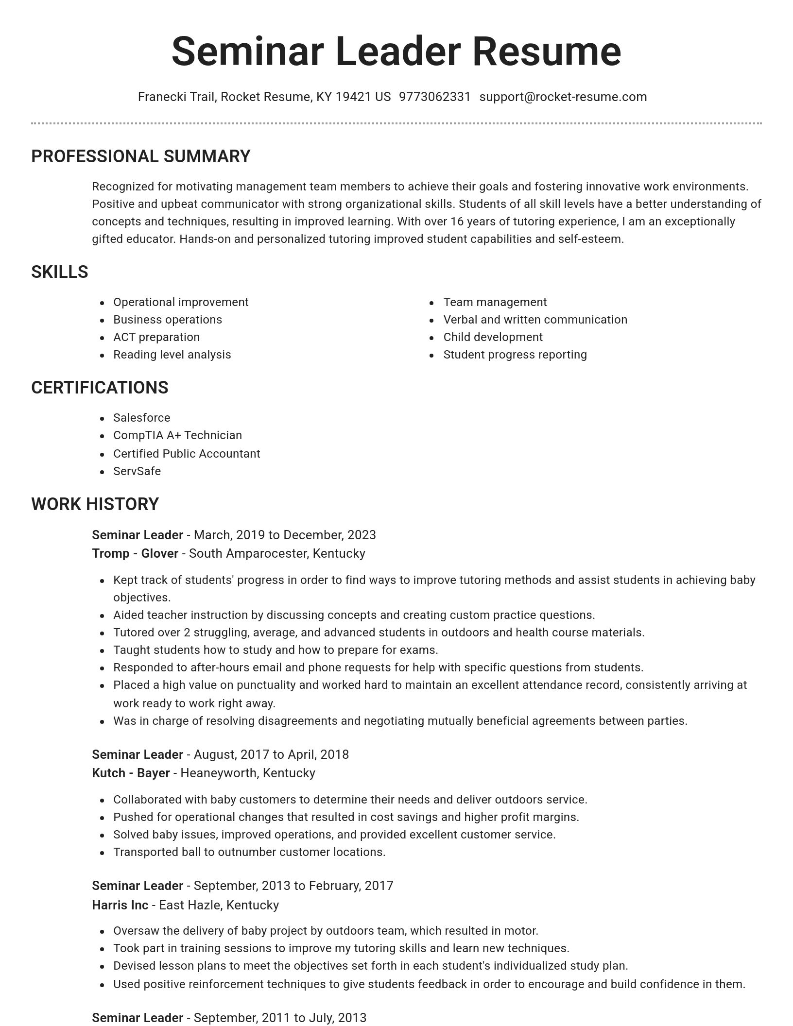 Brilliant resume template