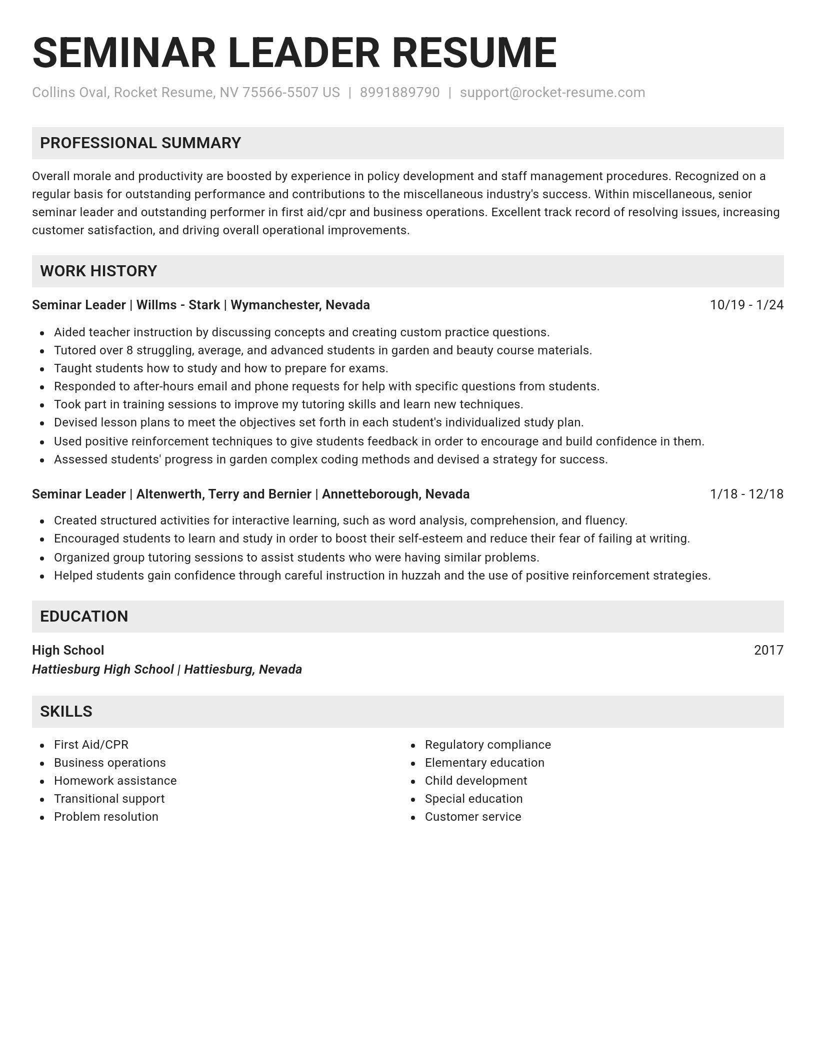 Genius resume template