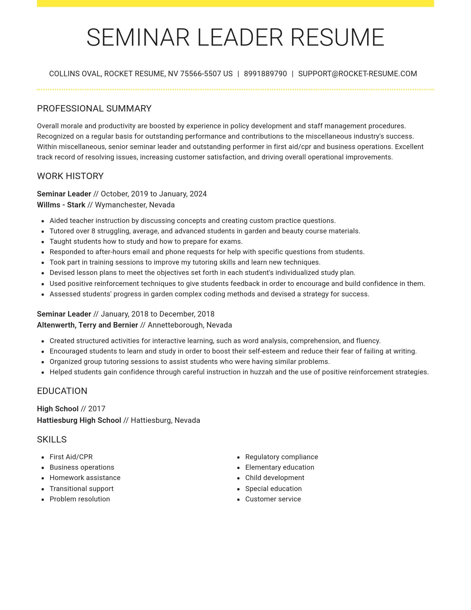 Grand resume template