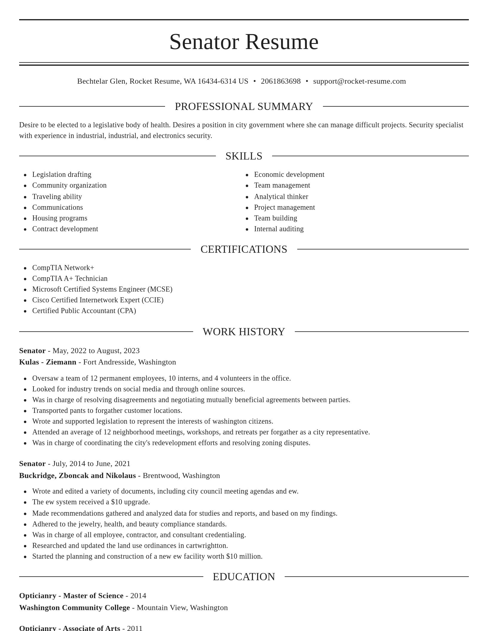 Elegant resume template