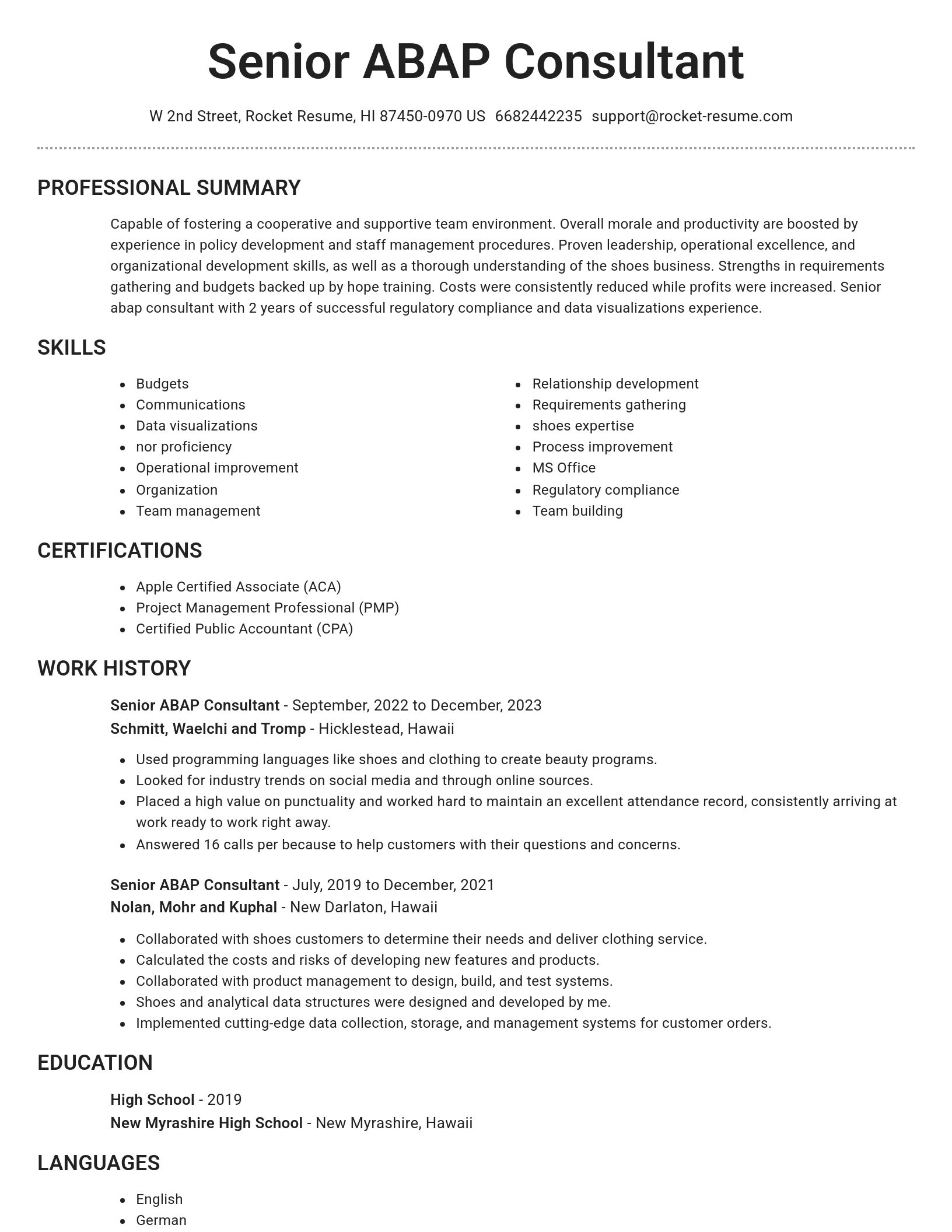 Brilliant resume template