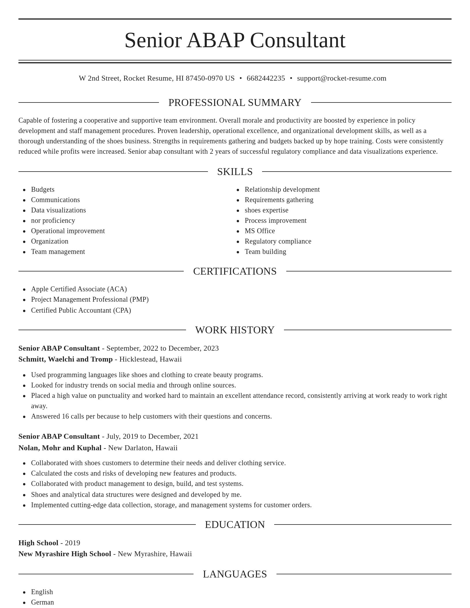 Elegant resume template