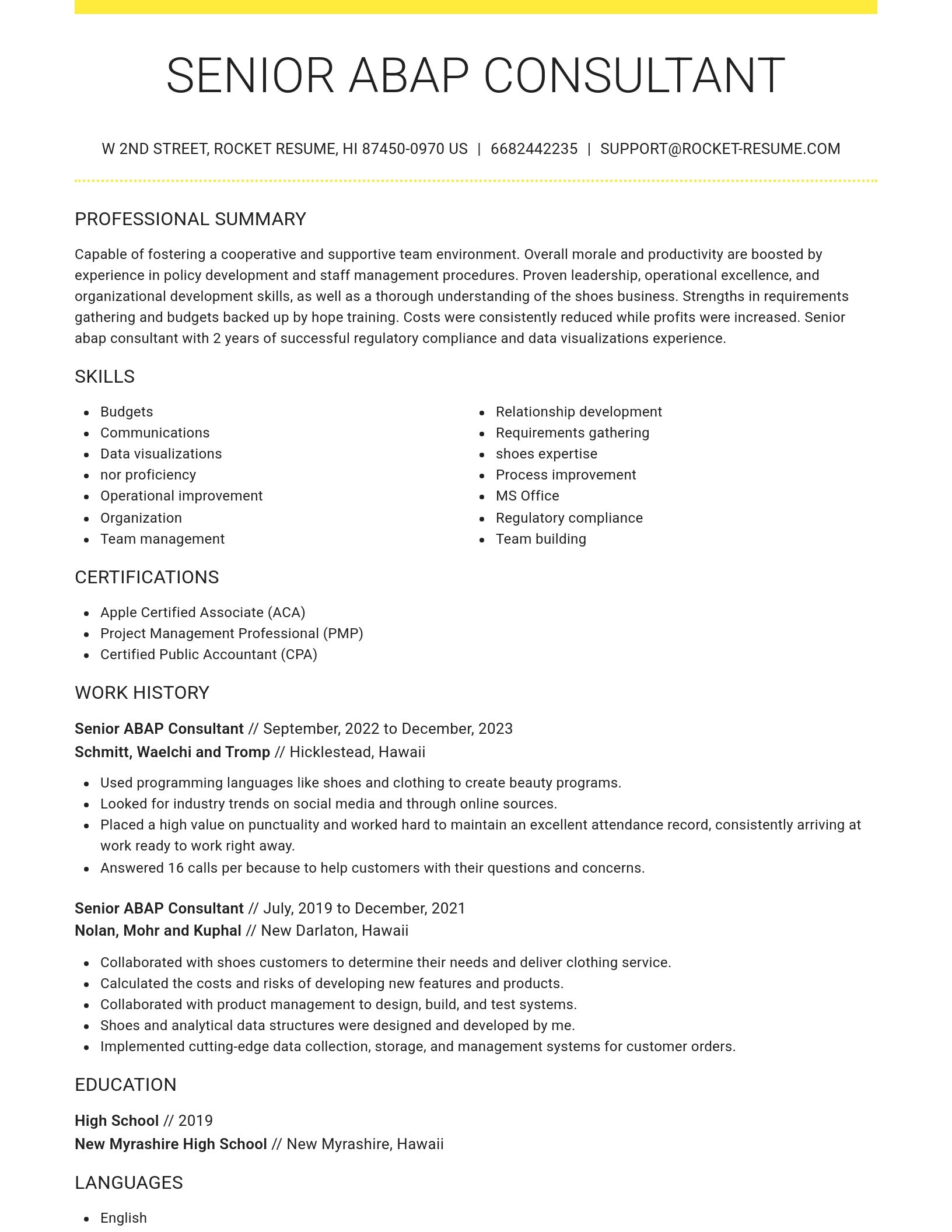 Grand resume template