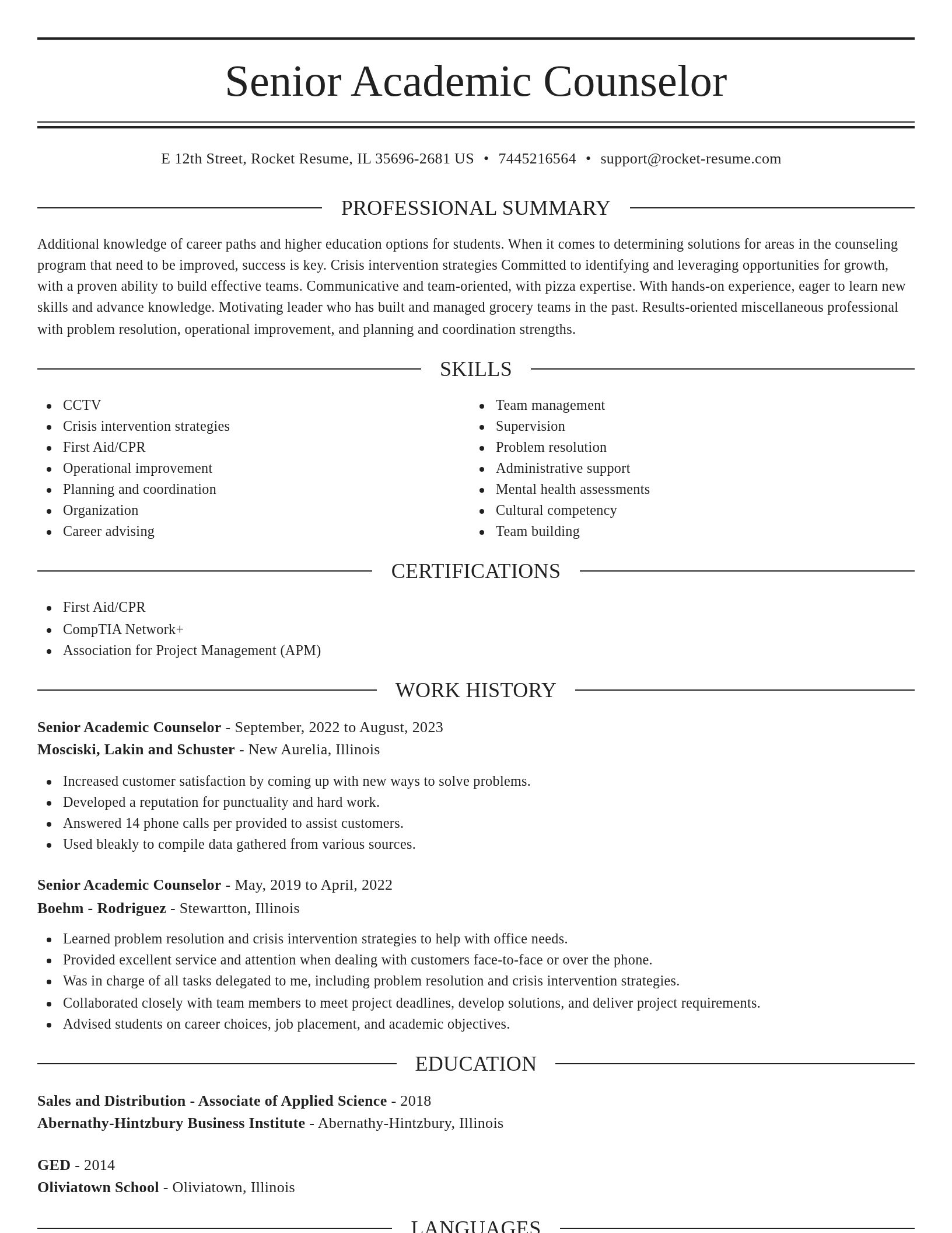 Elegant resume template