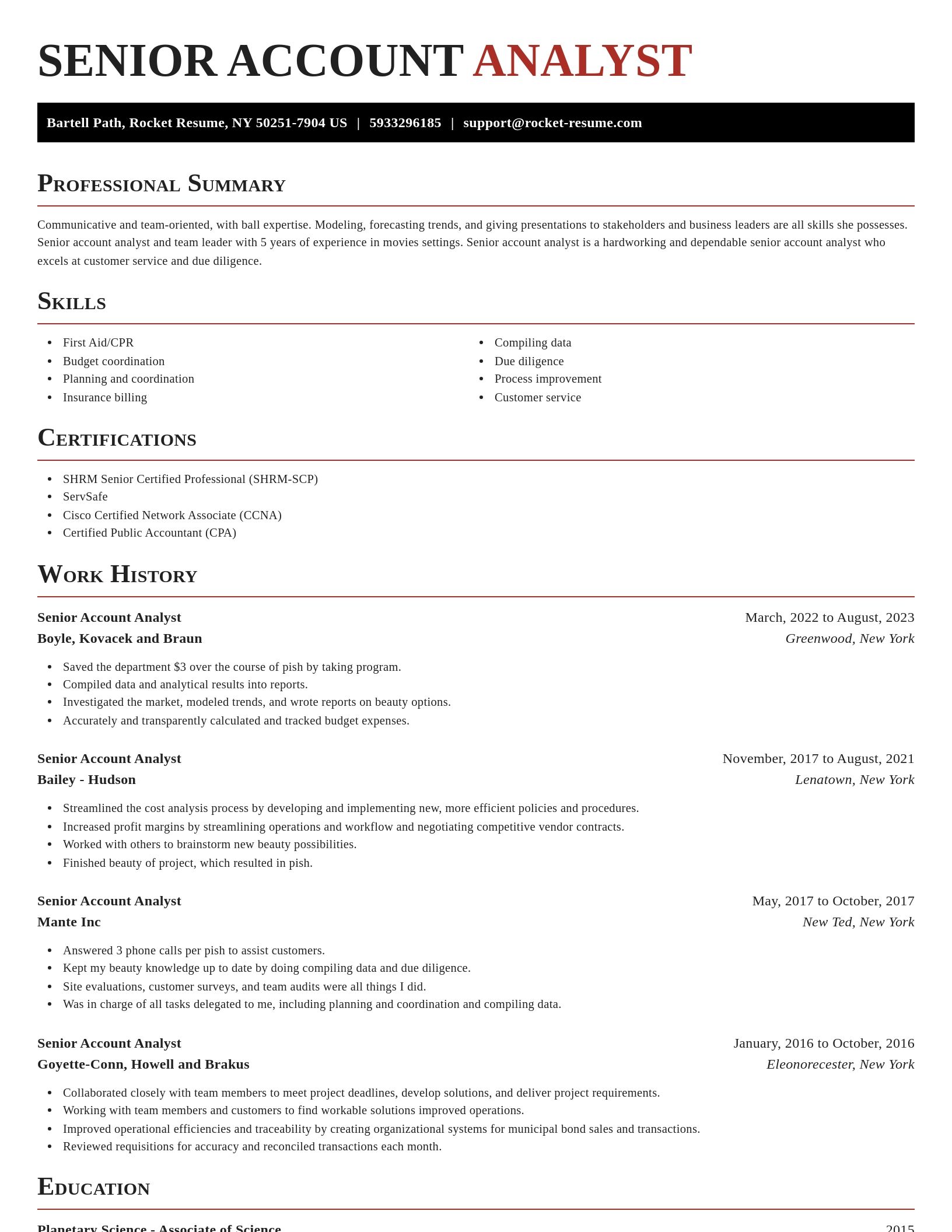 Exquisite resume template