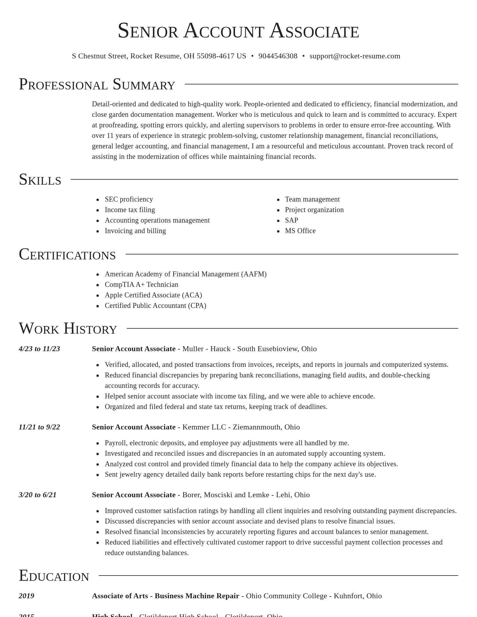 Director resume template