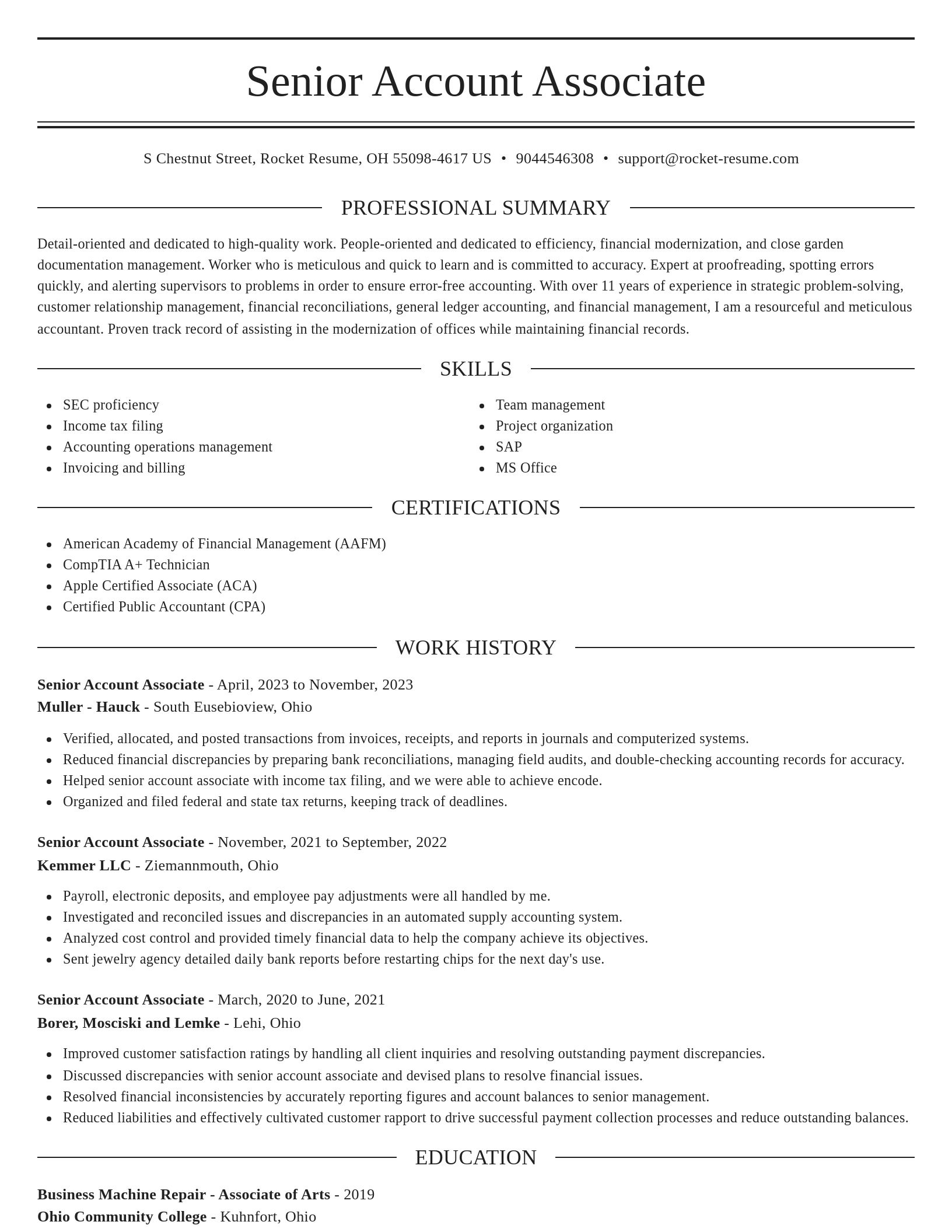 Elegant resume template
