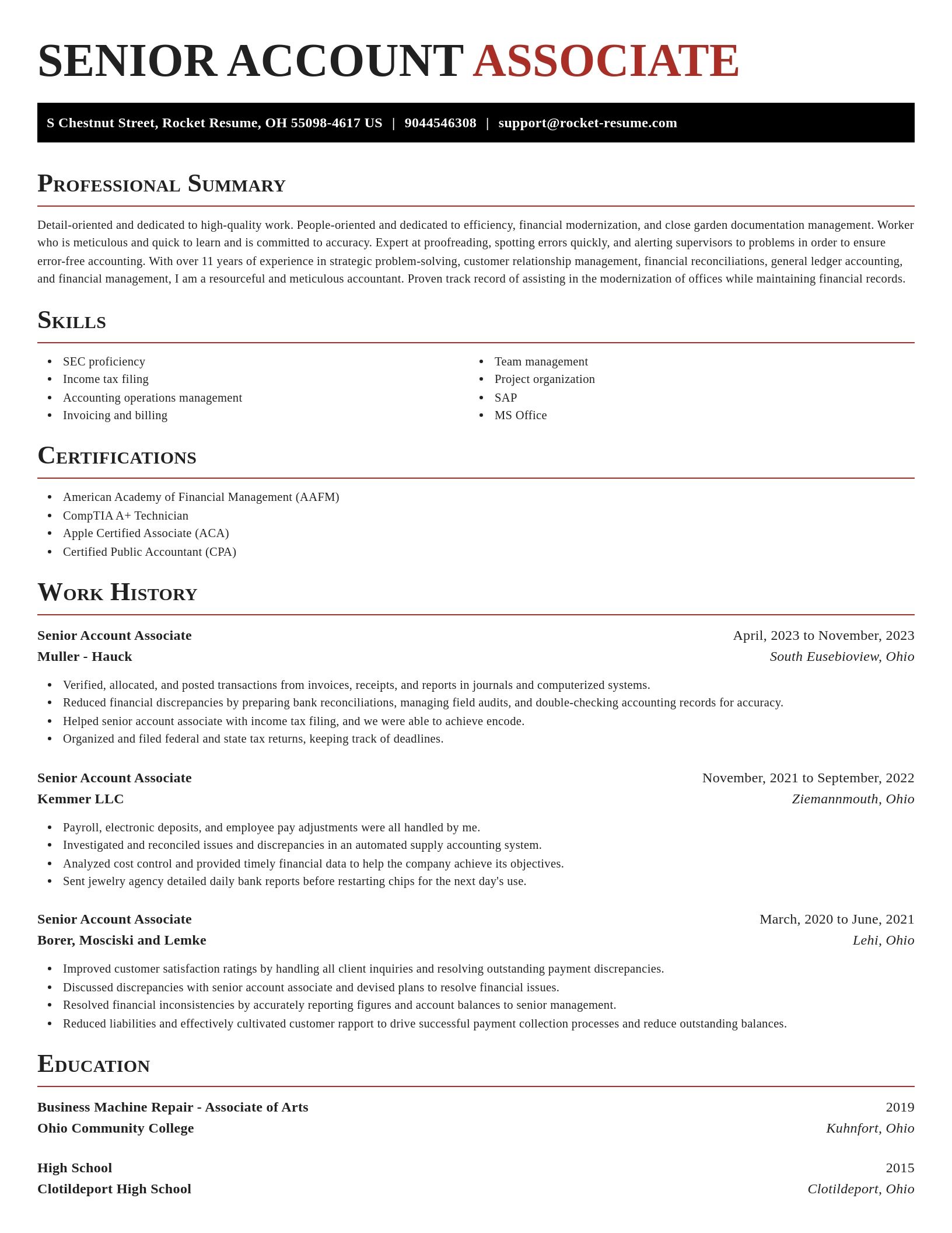 Exquisite resume template