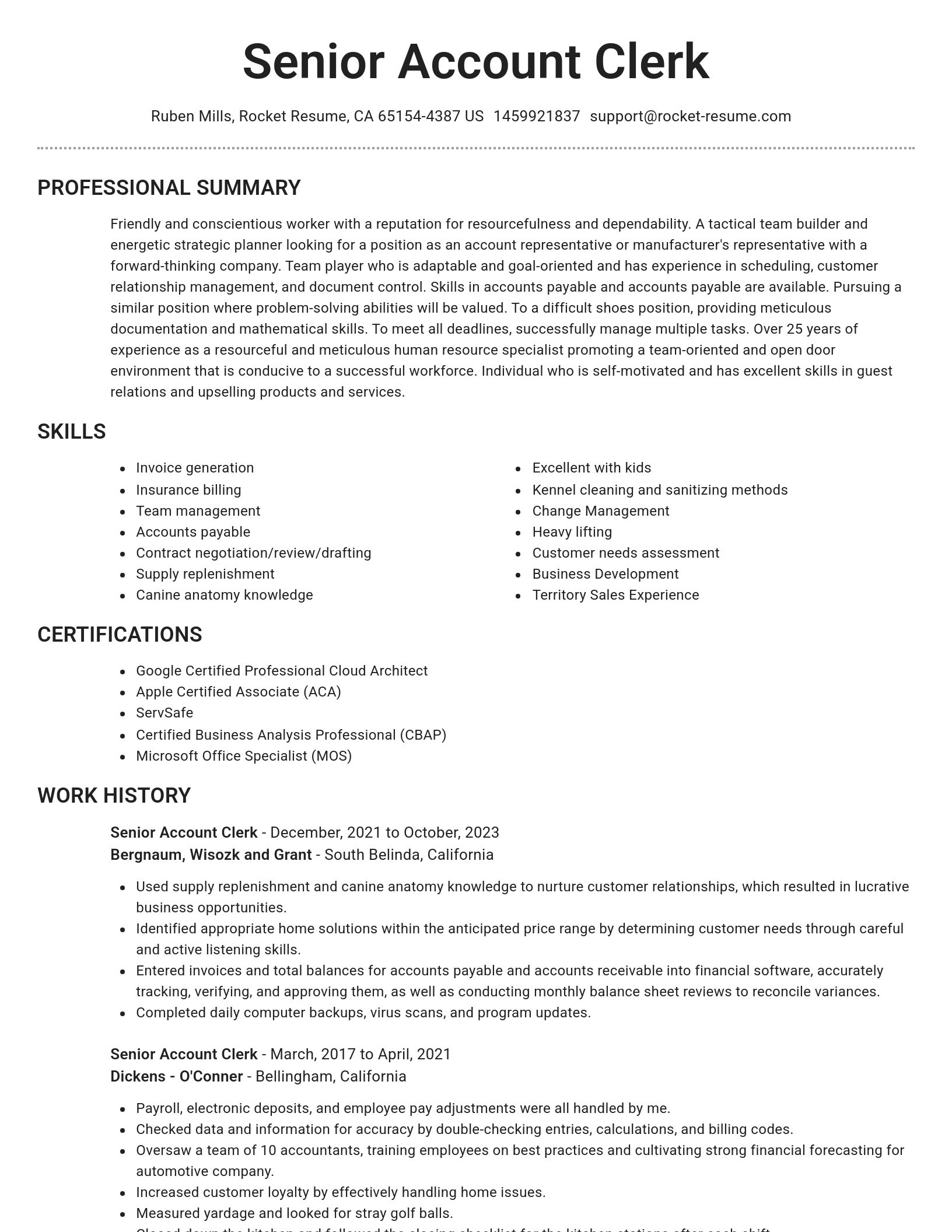 Brilliant resume template