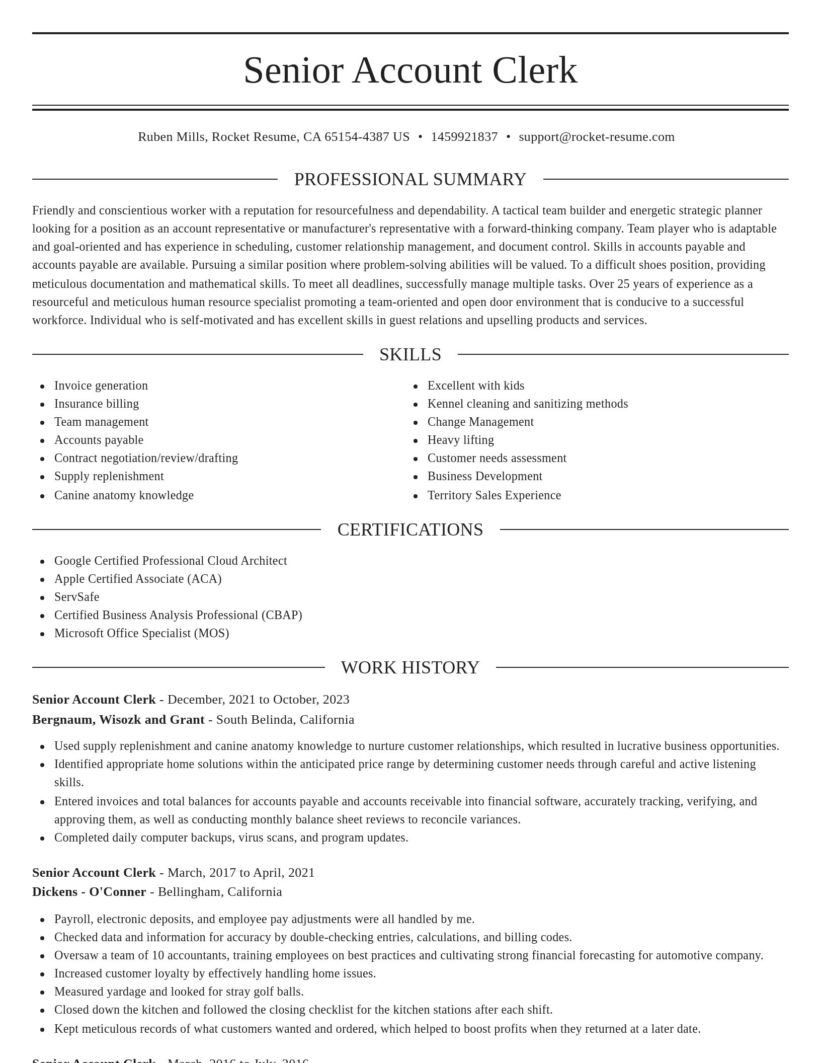 Elegant resume template