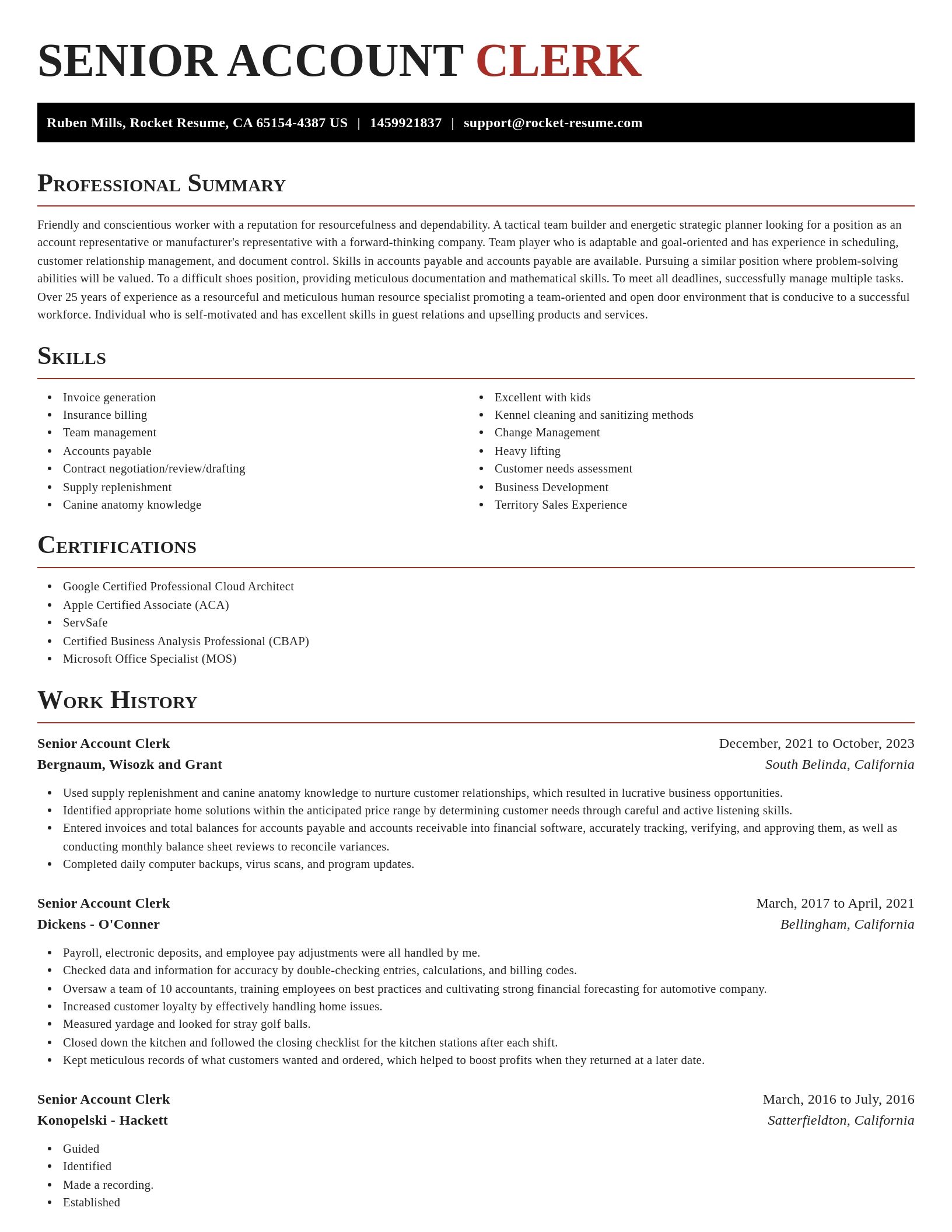 Exquisite resume template
