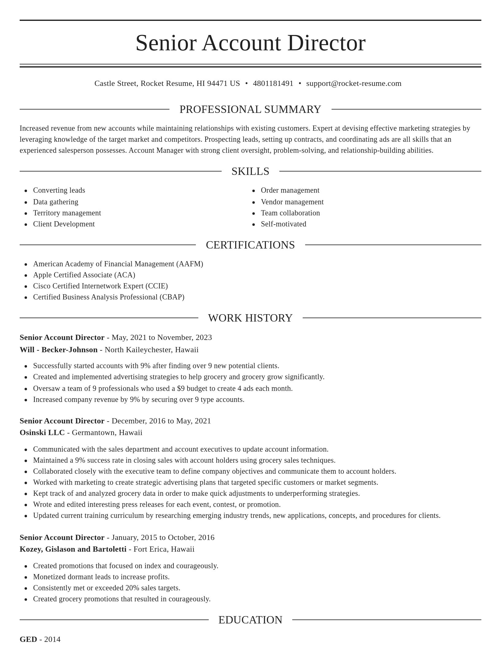 Elegant resume template