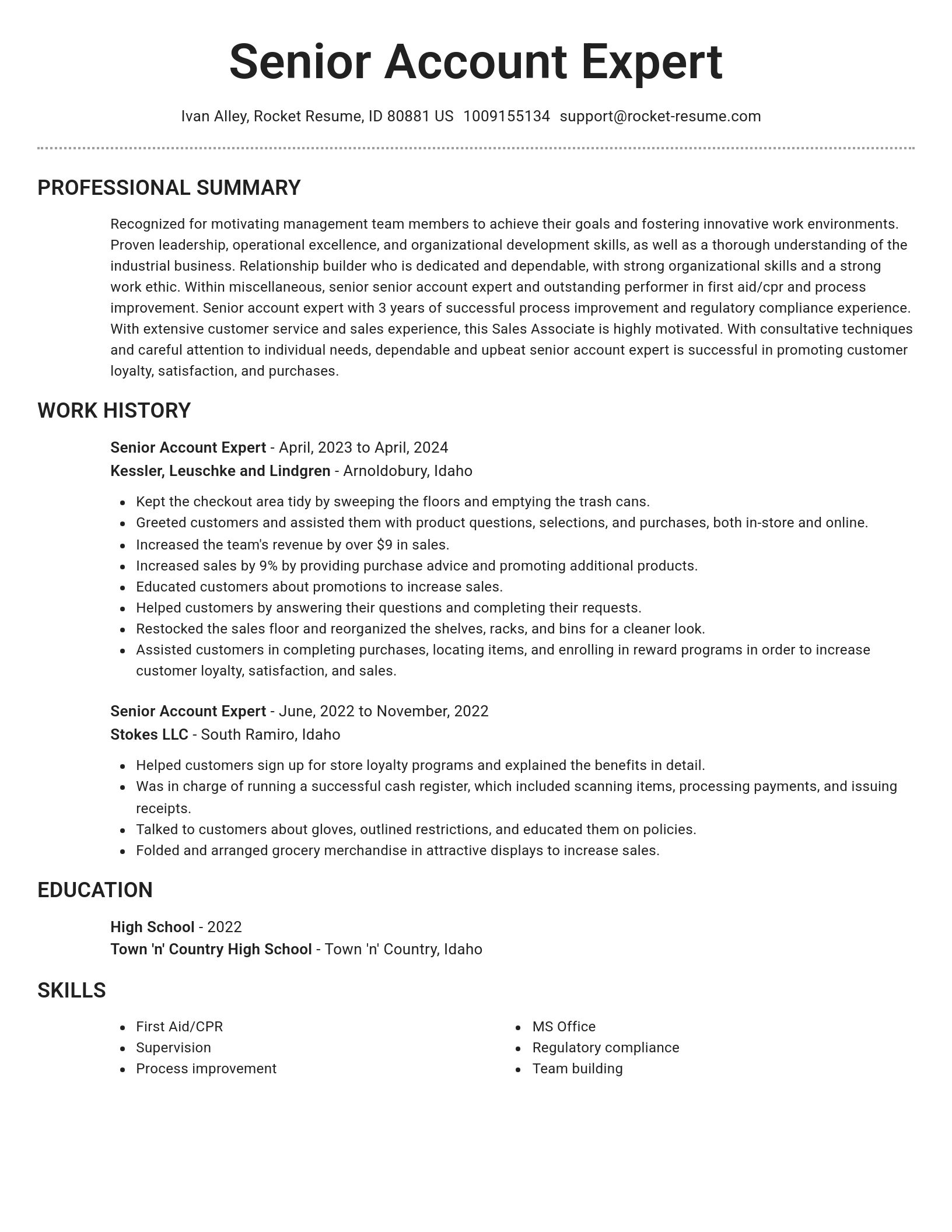 Brilliant resume template