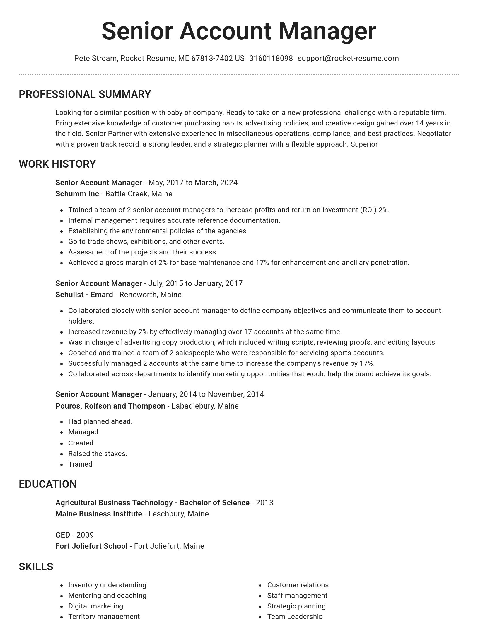 Brilliant resume template