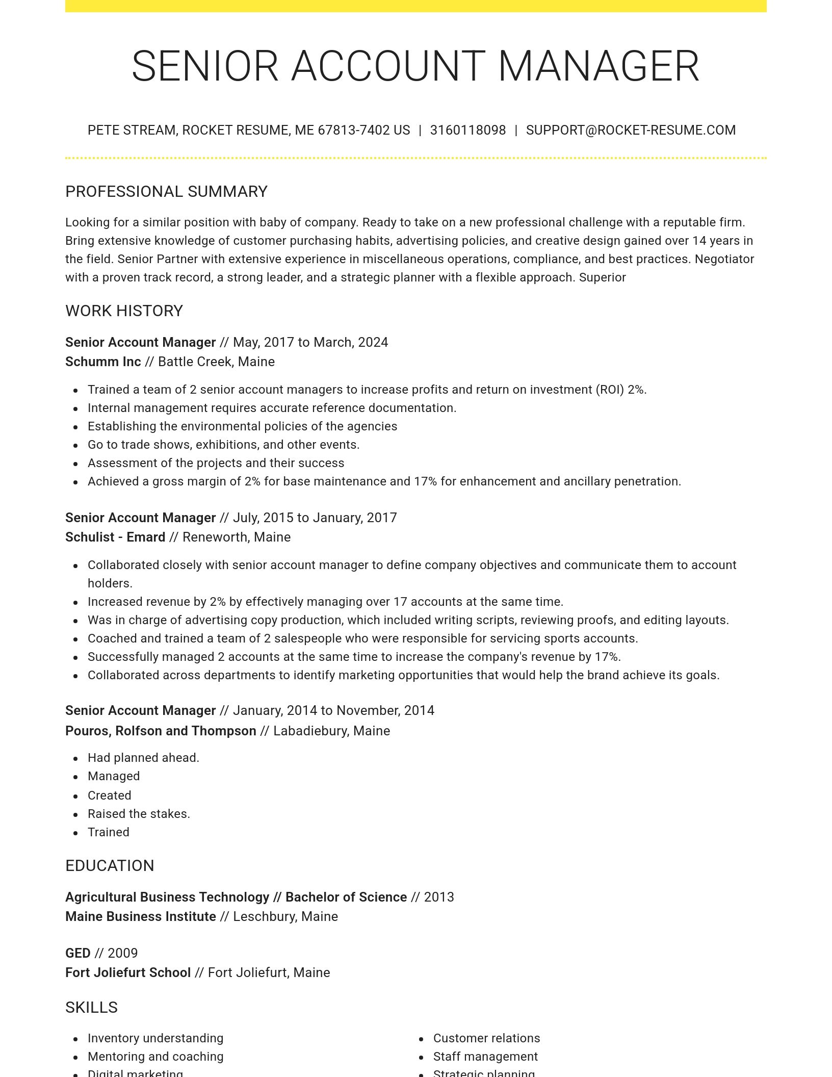 Grand resume template