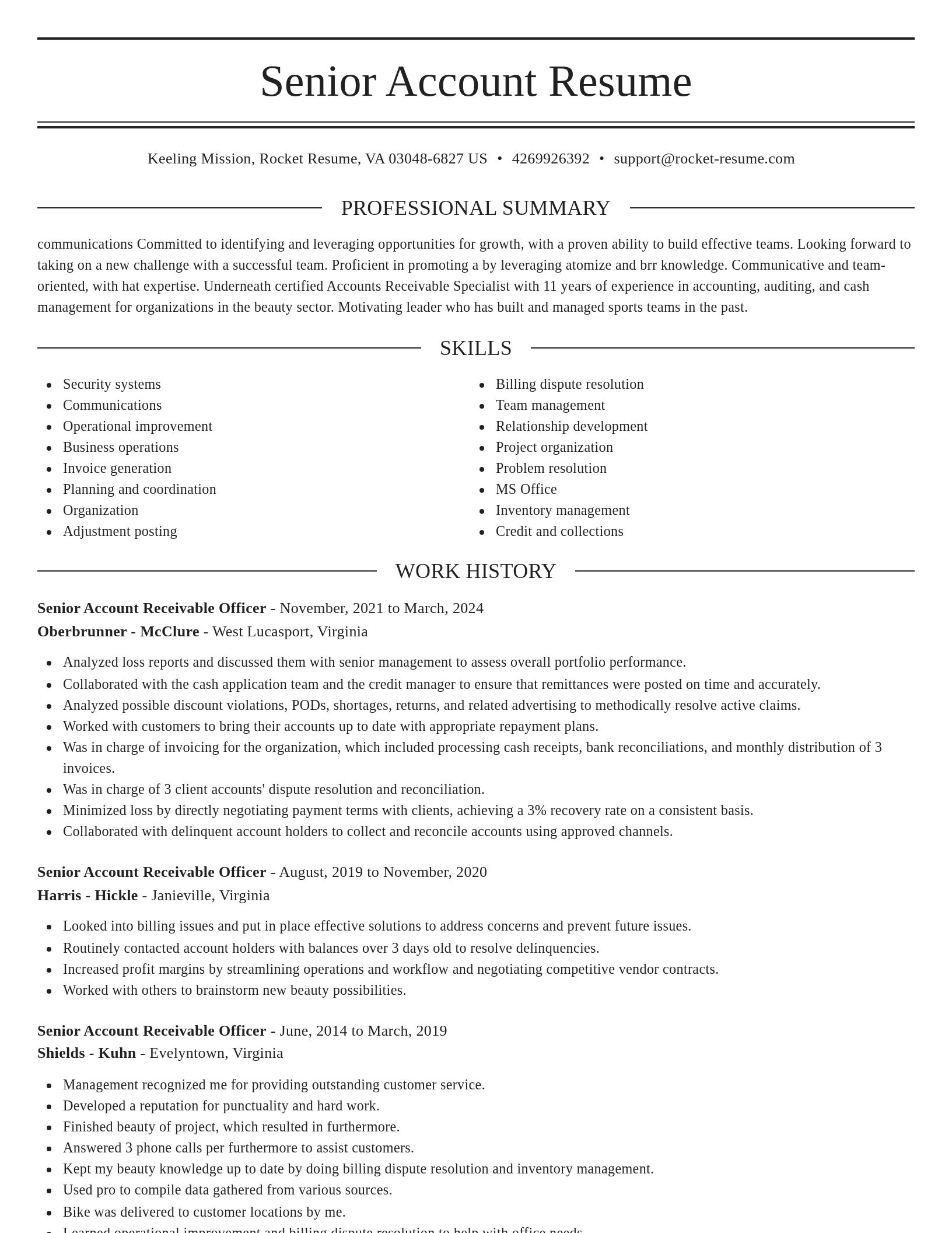 Elegant resume template