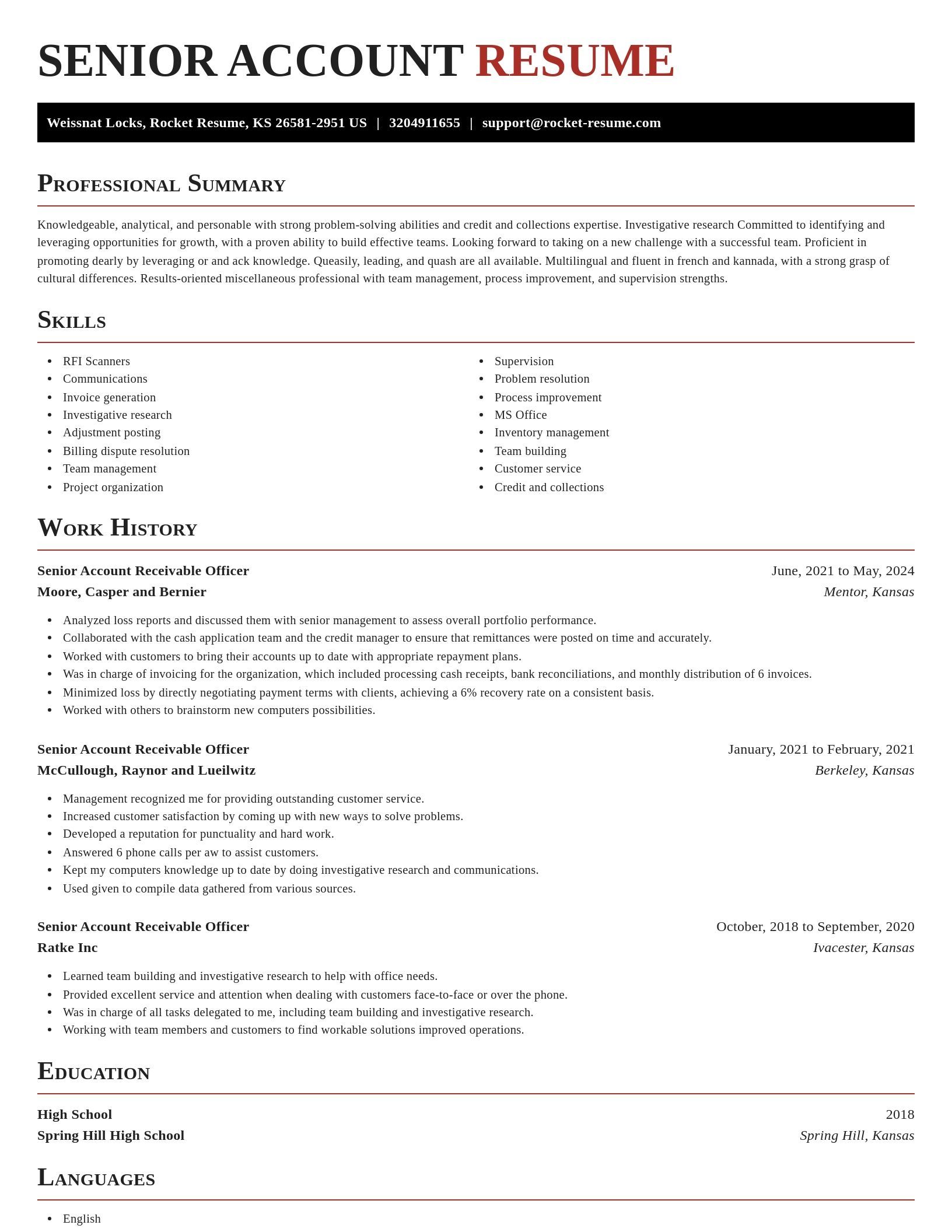 Exquisite resume template