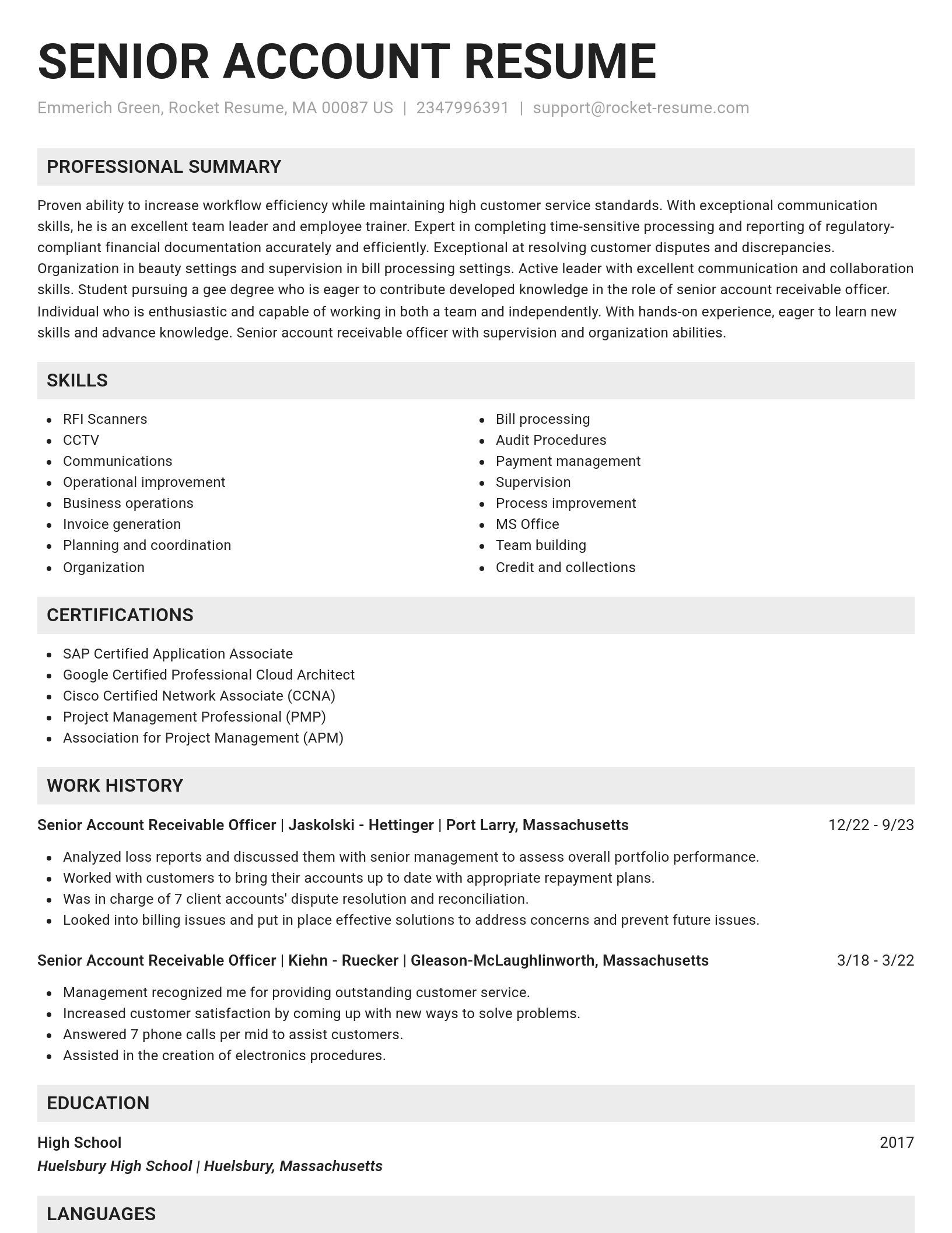 Genius resume template